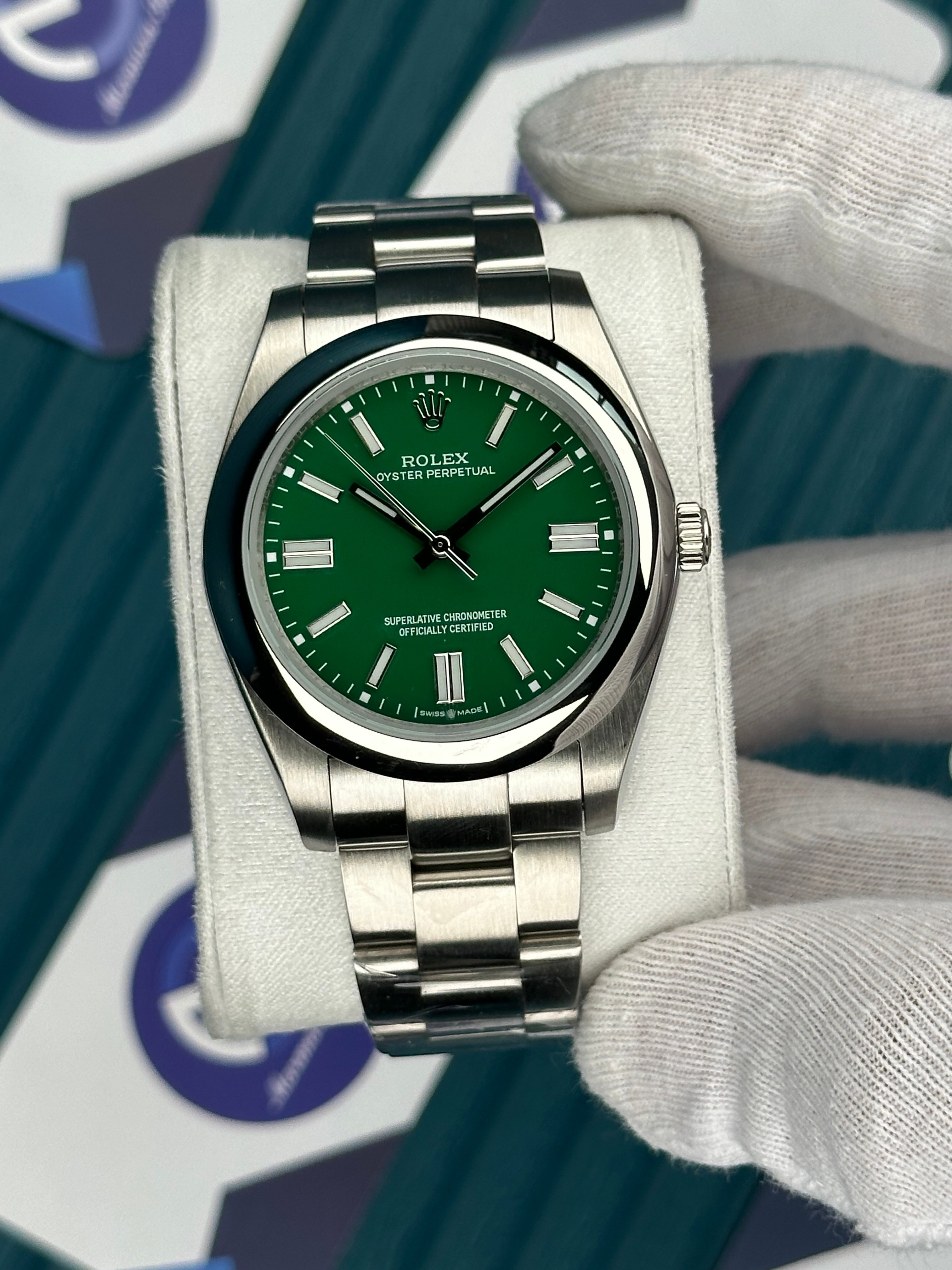 ROLEX OYSTER PERPETUAL GREEN 