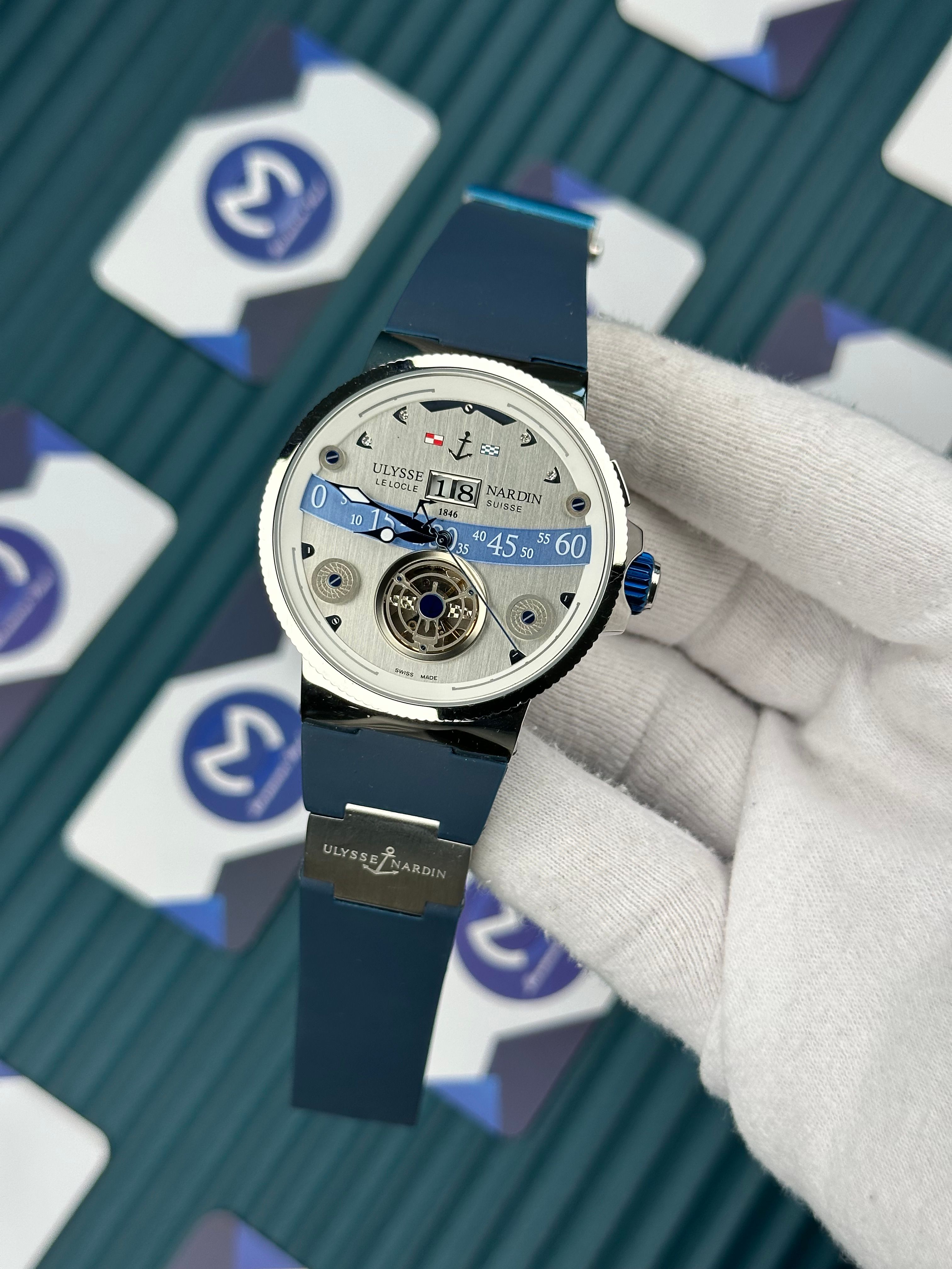 Ulysse Nardin Tourbillon Blue Cord White Dial