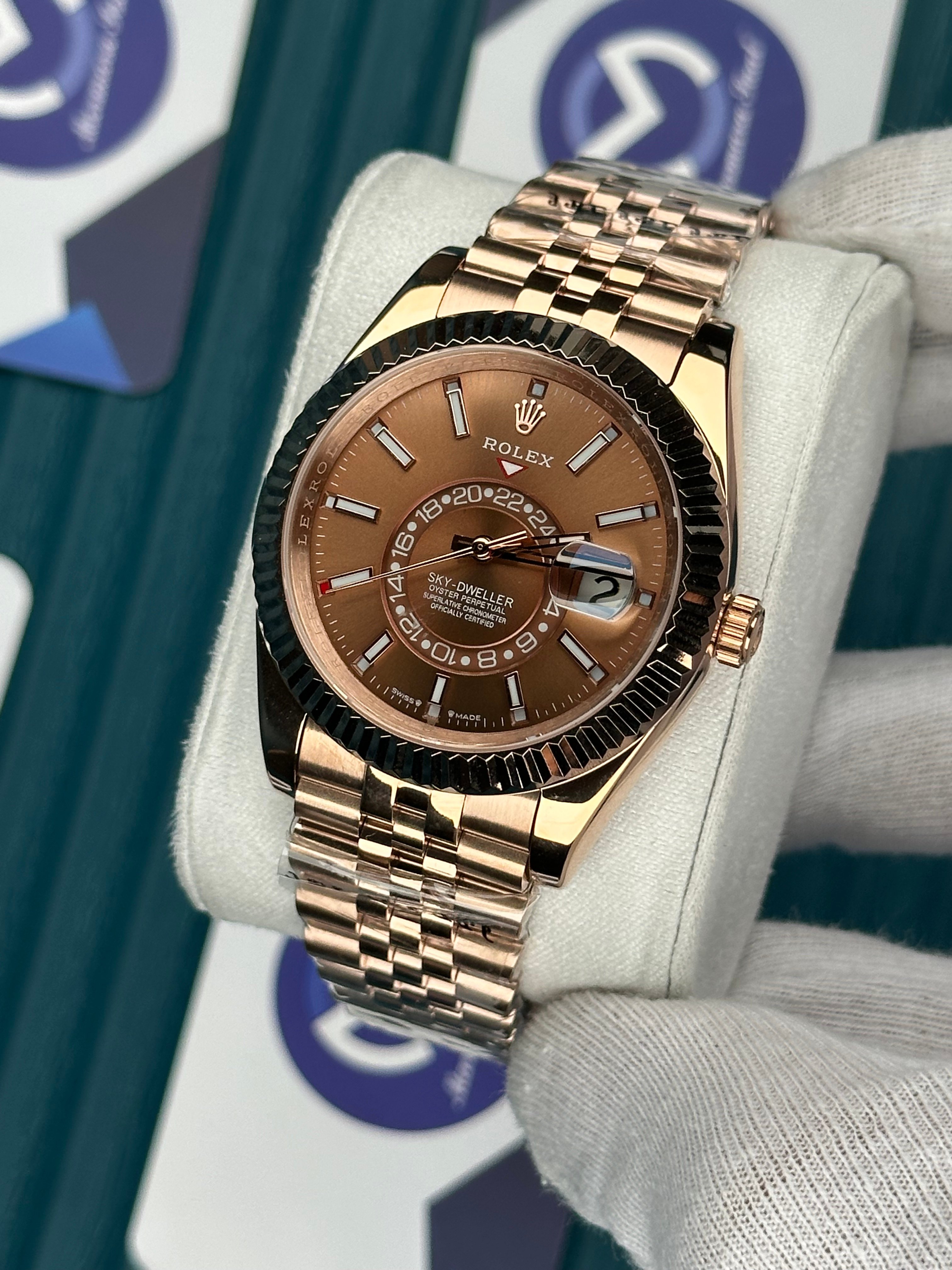 ROLEX SKY-DWELLER CHOCOLATE JUBILE