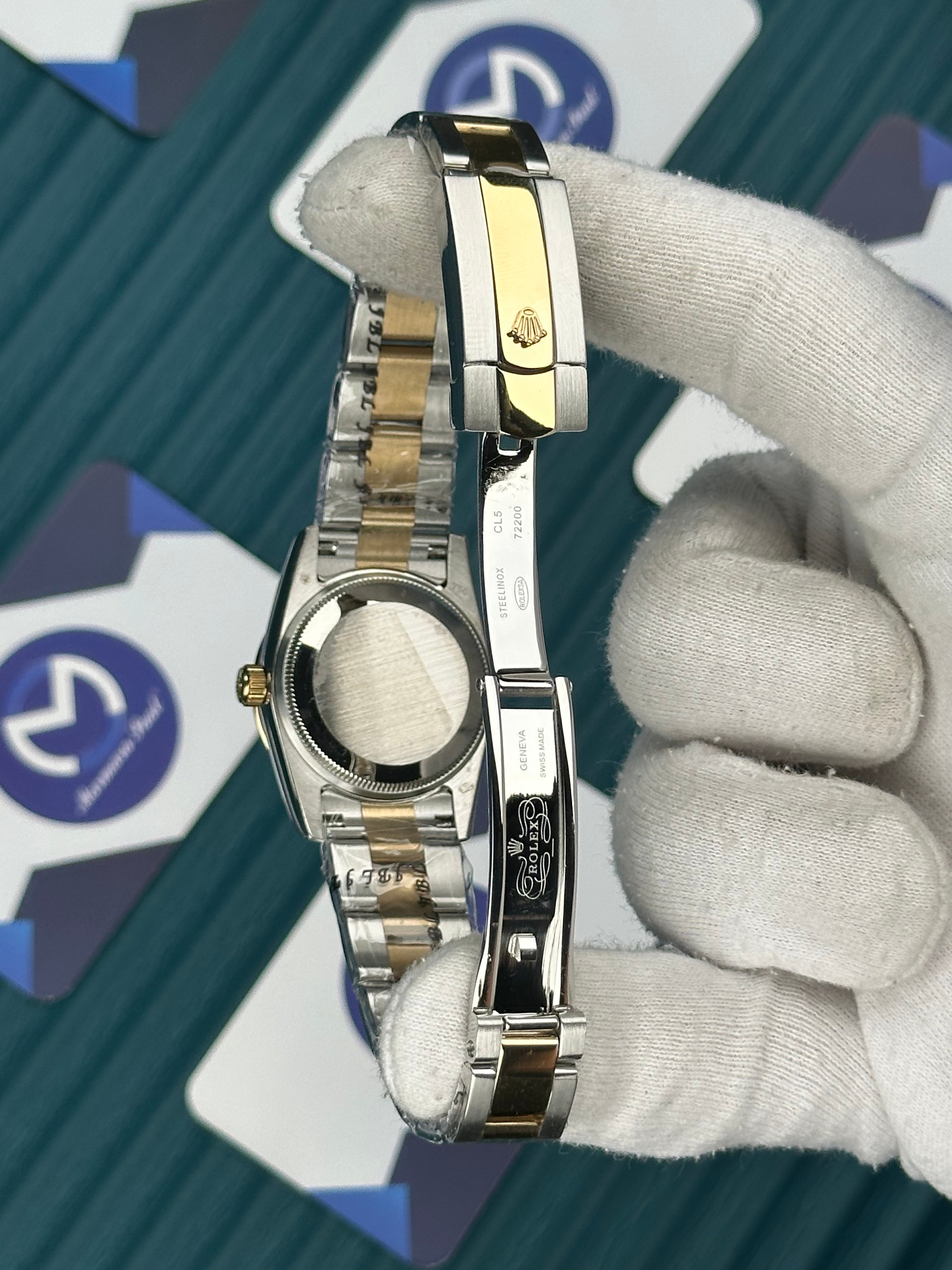 ROLEX 31 DATEJUST DIAMOND INDEX WHITE DIAL OYSTER 