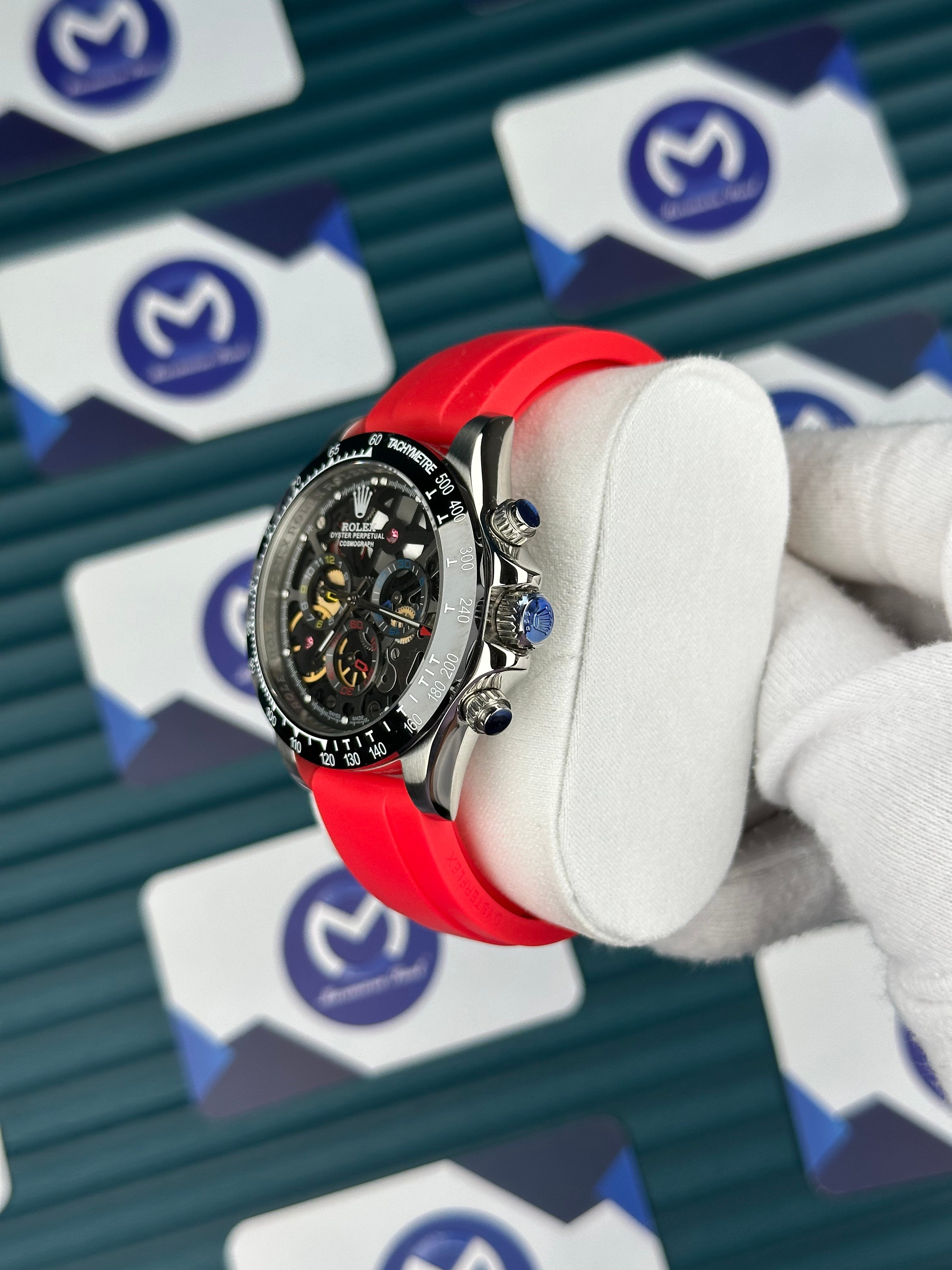 Rolex Daytona Juan Pablo Montoya Rubber Silver Red Oysterflex