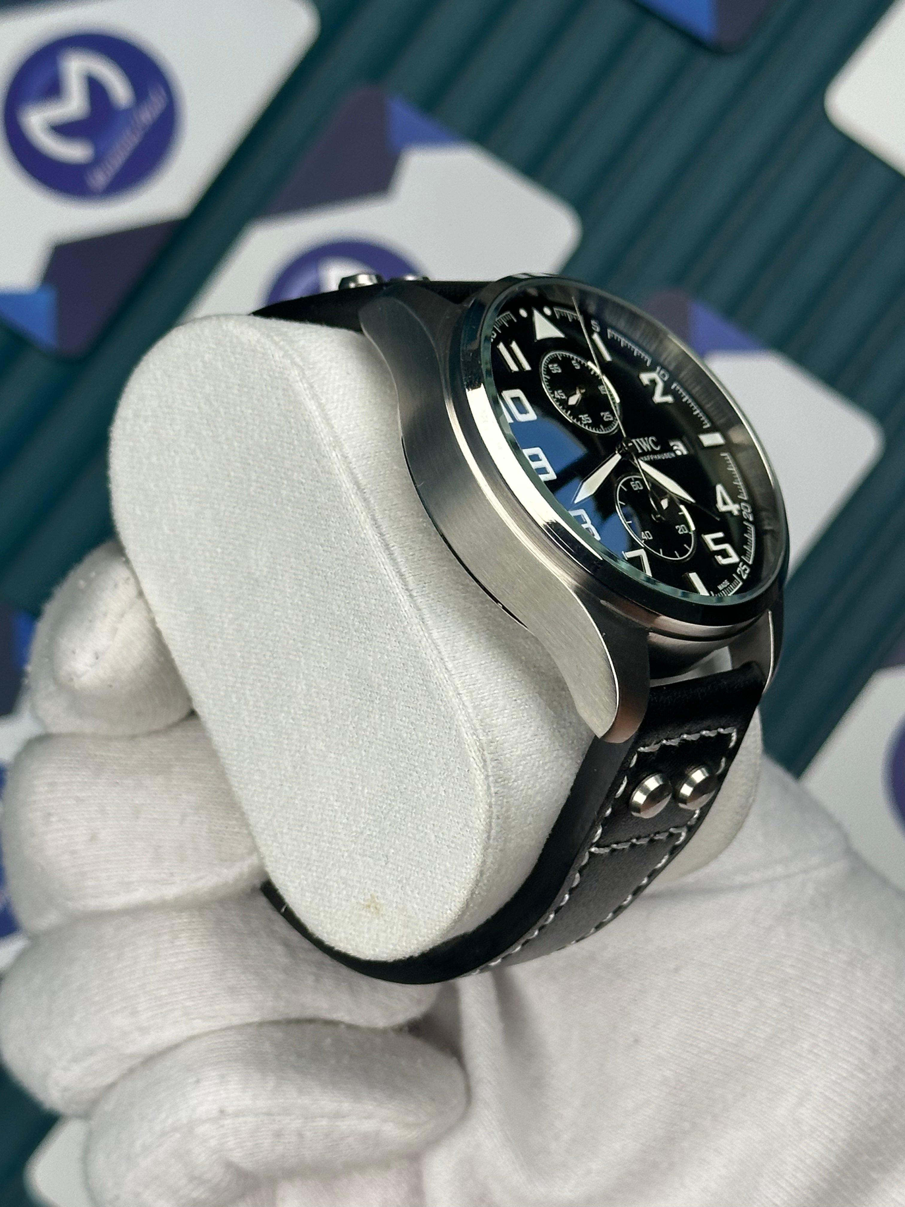 IWC BIG PILOT SILVER CASE BLACK CORD