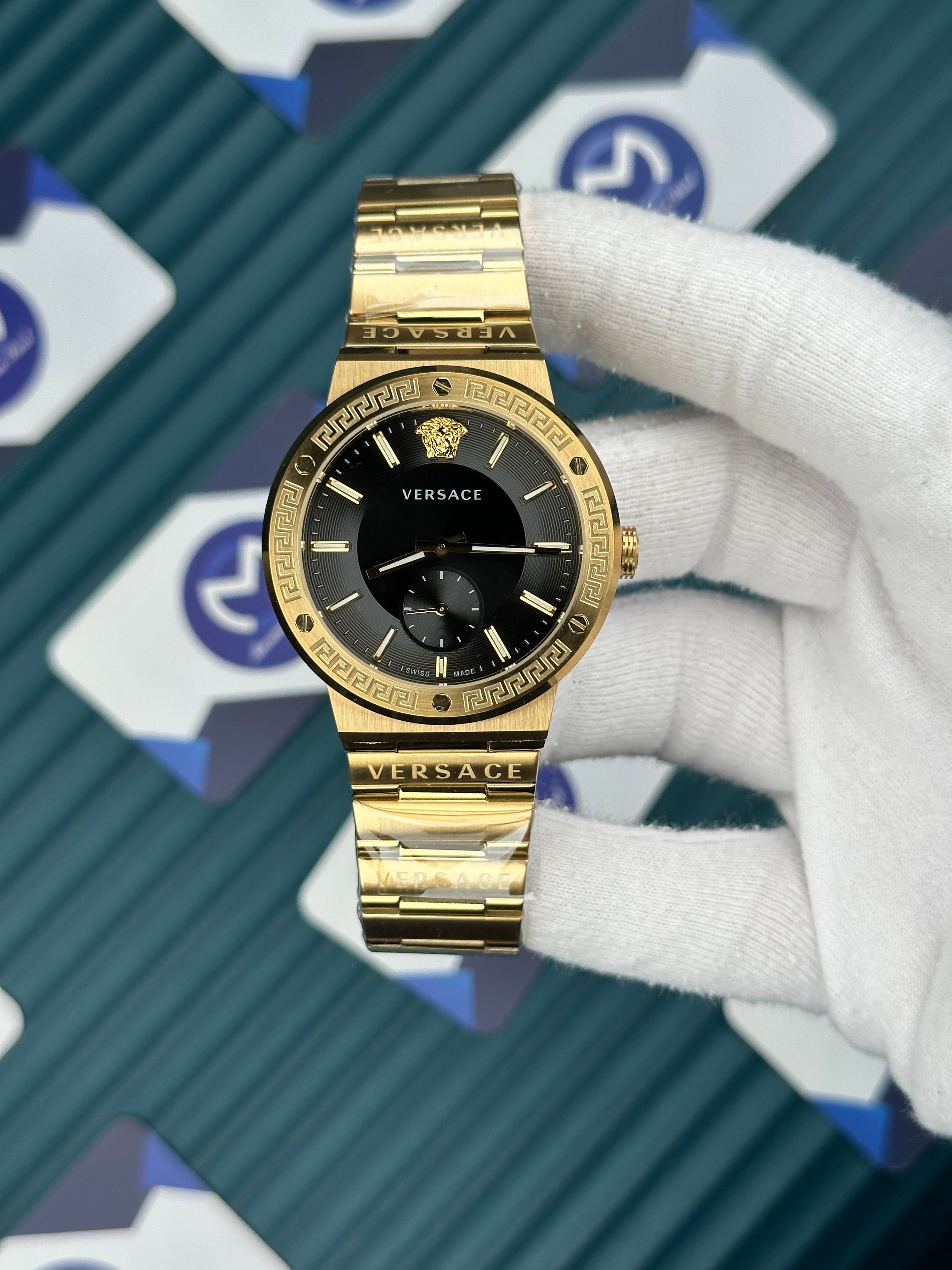 Versace Gold Kordon Fonksiyonlu Siyah Kadran