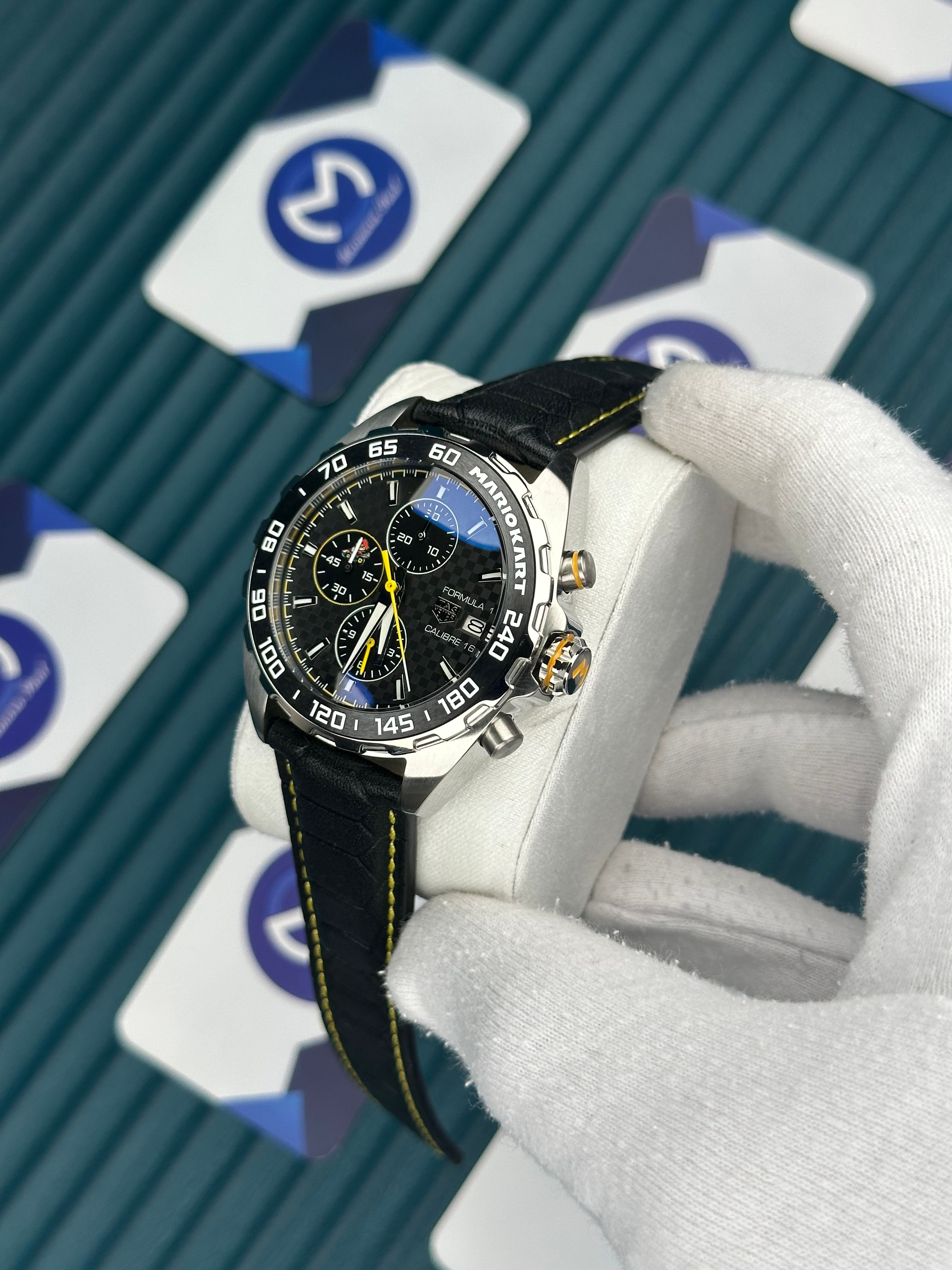 Tagheuer Formula 1 Calibre 15 Deri Kordon Sarı Şerit Detay
