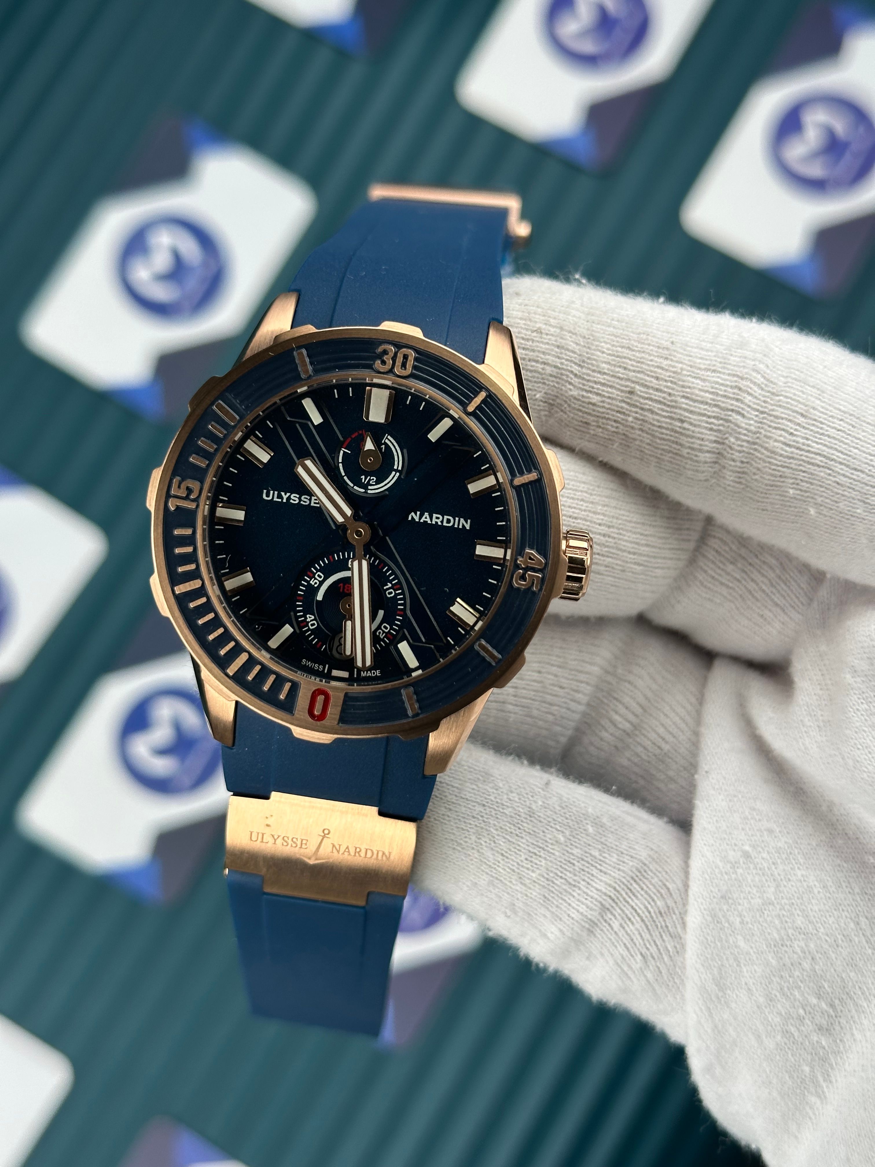 Ulysse Nardin Limited Edition Blue Cord Rose Case Chronometer Automatic