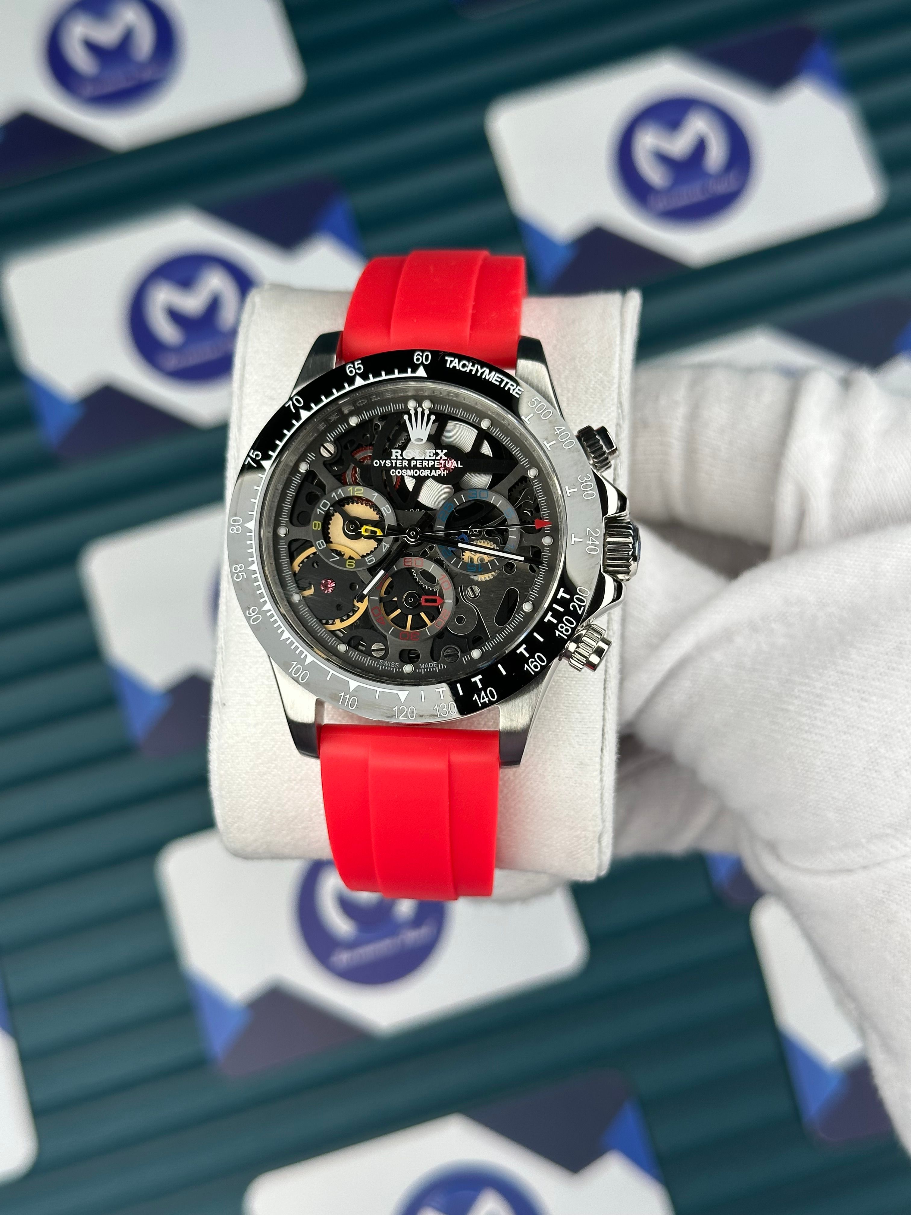 Rolex Daytona Juan Pablo Montoya Rubber Silver Red Oysterflex