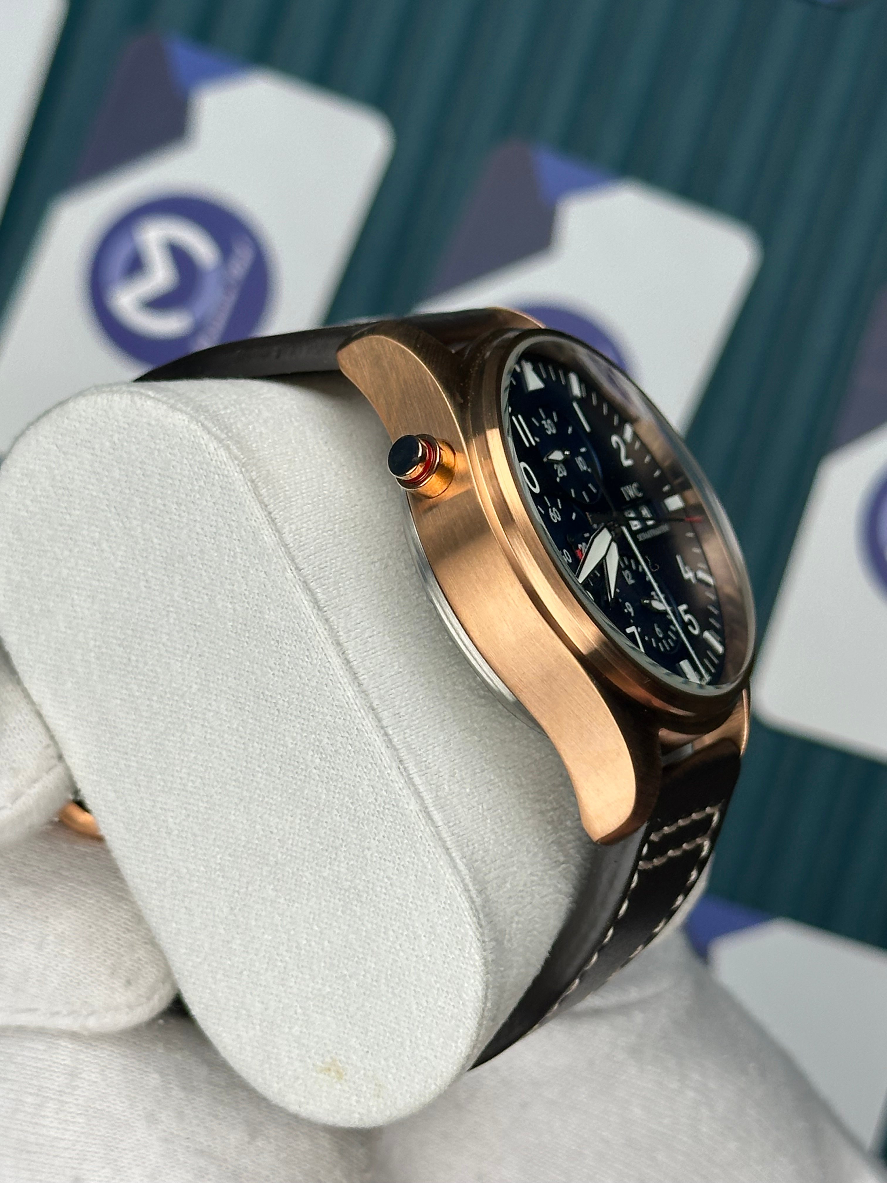 IWC Kahverengi Deri Kordon Mavi Fonksiyonlu Kadran