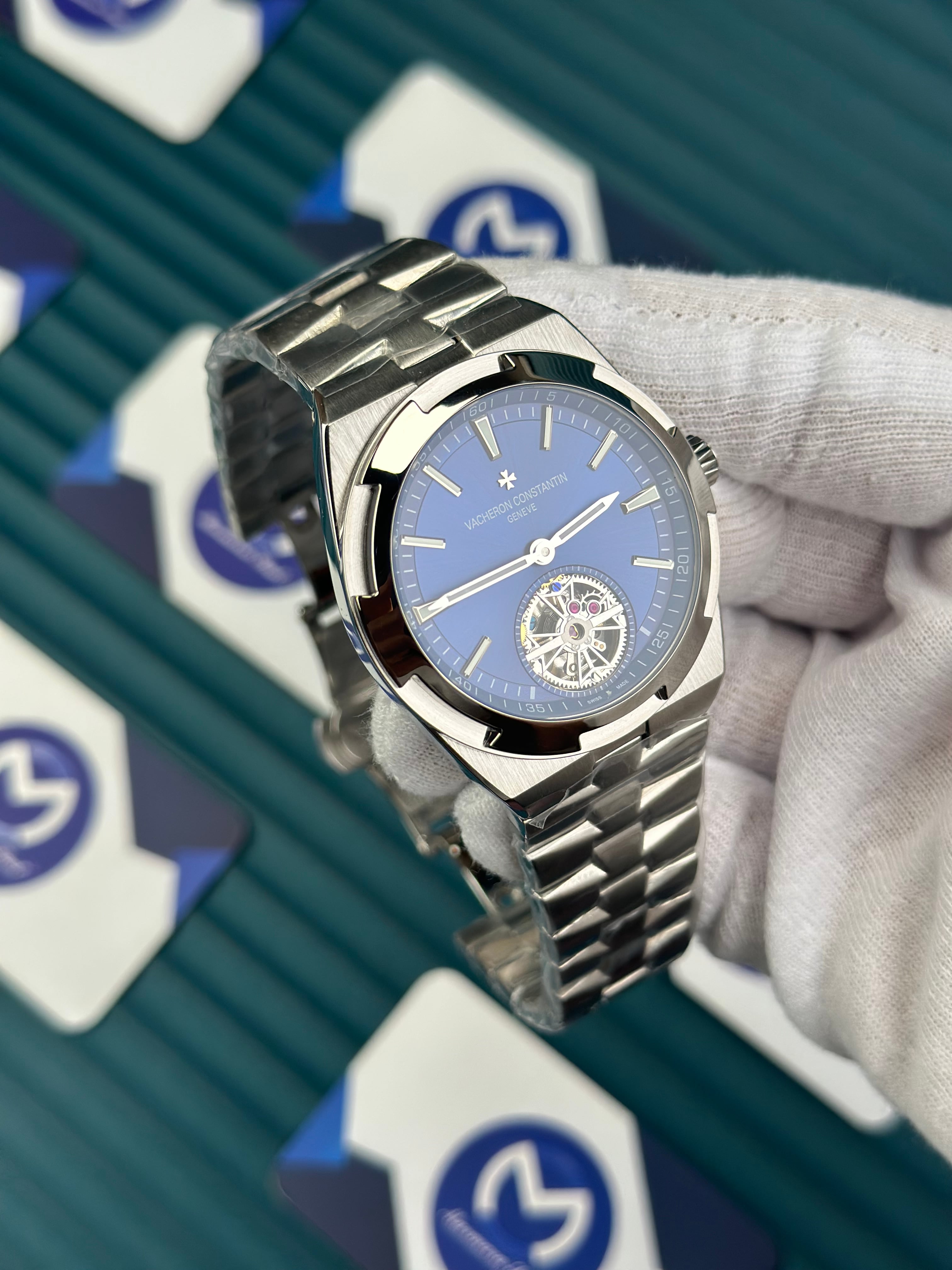 VACHERON CONSTANTIN BLUE OVERSEAS TOURBILLON SILVER
