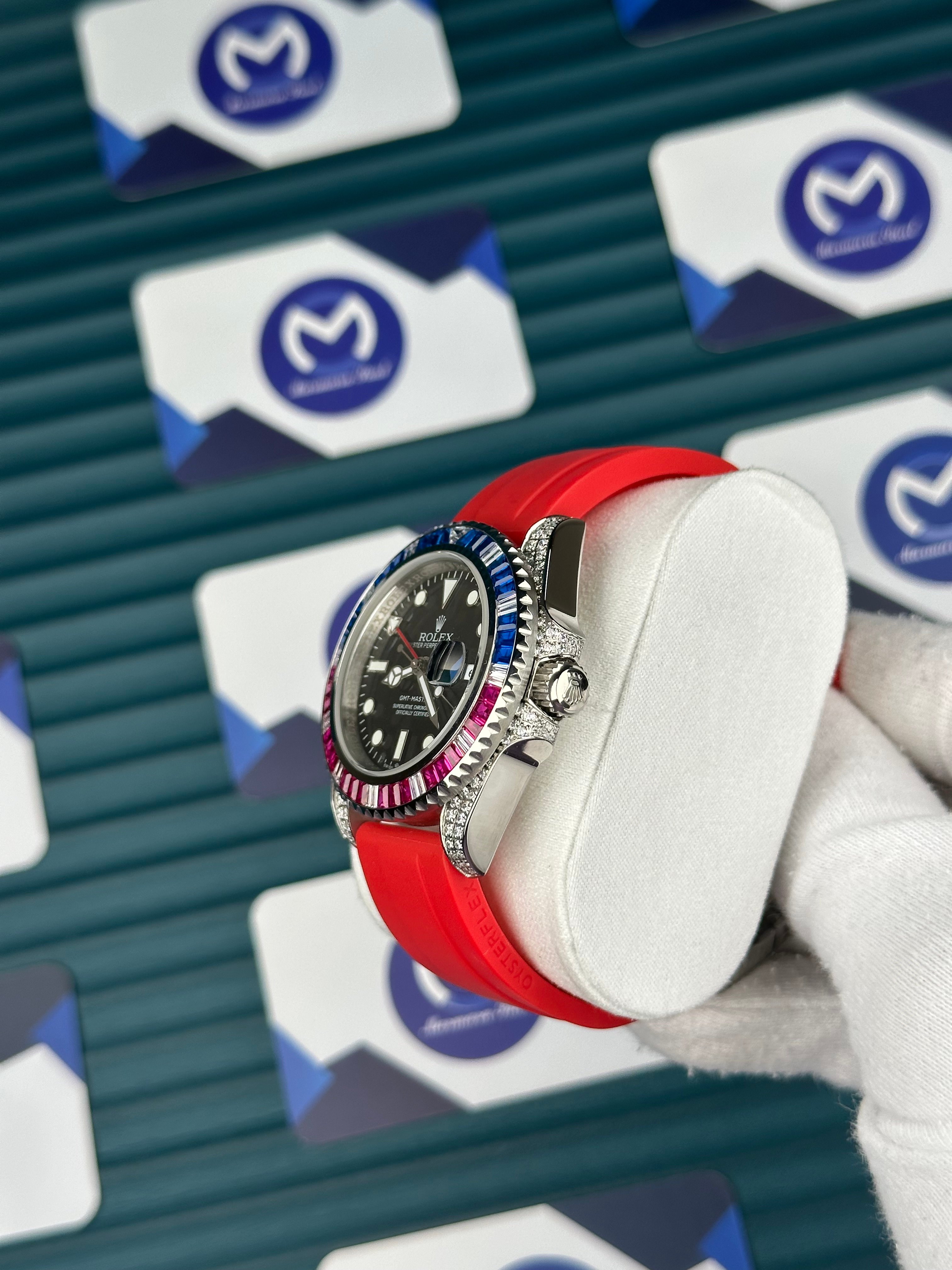 Rolex Rainbow Gmt Master Bezel Kırmızı Kordon