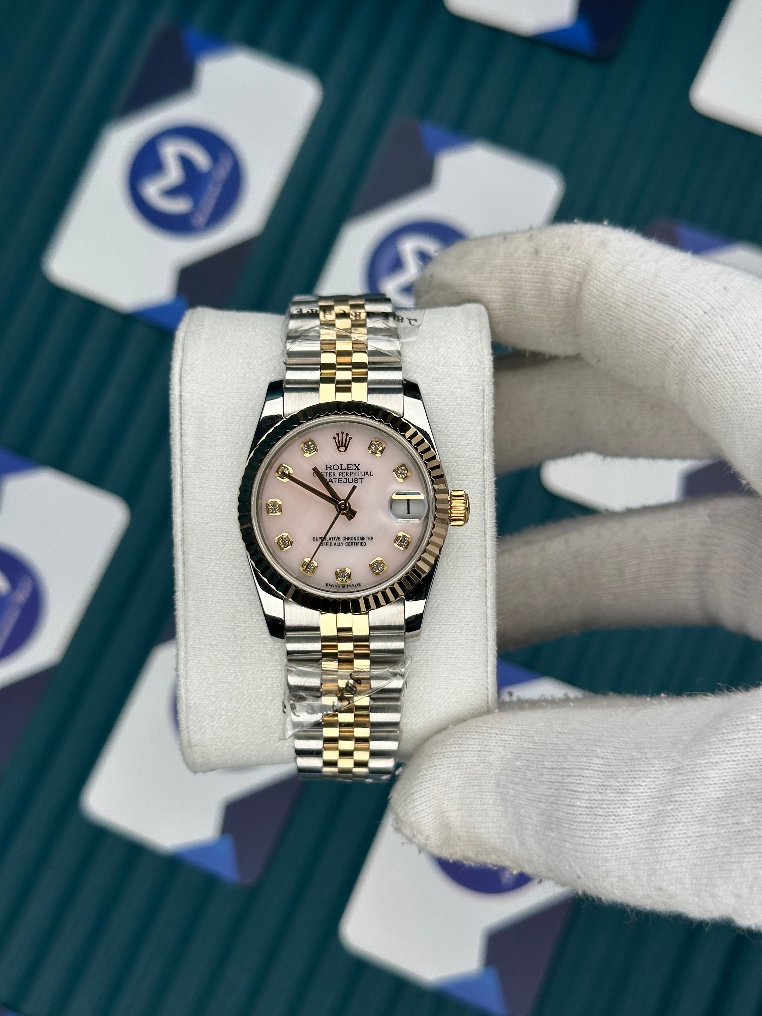 ROLEX 31 TOZ PEMBE KADRAN GOLD-SILVER JUBILEE