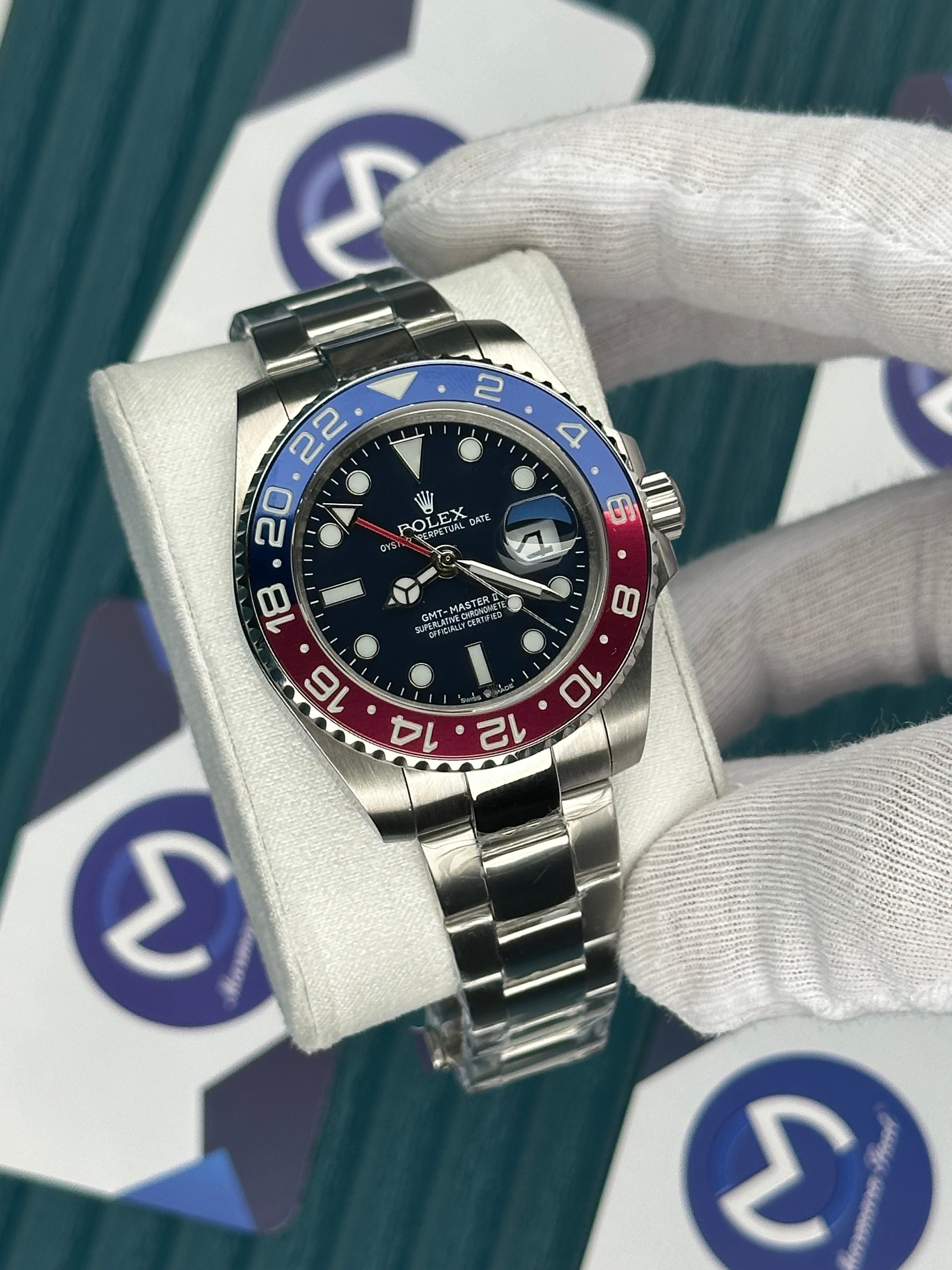 ROLEX GMT MASTER II BLUE DIAL PEPSI OYSTER