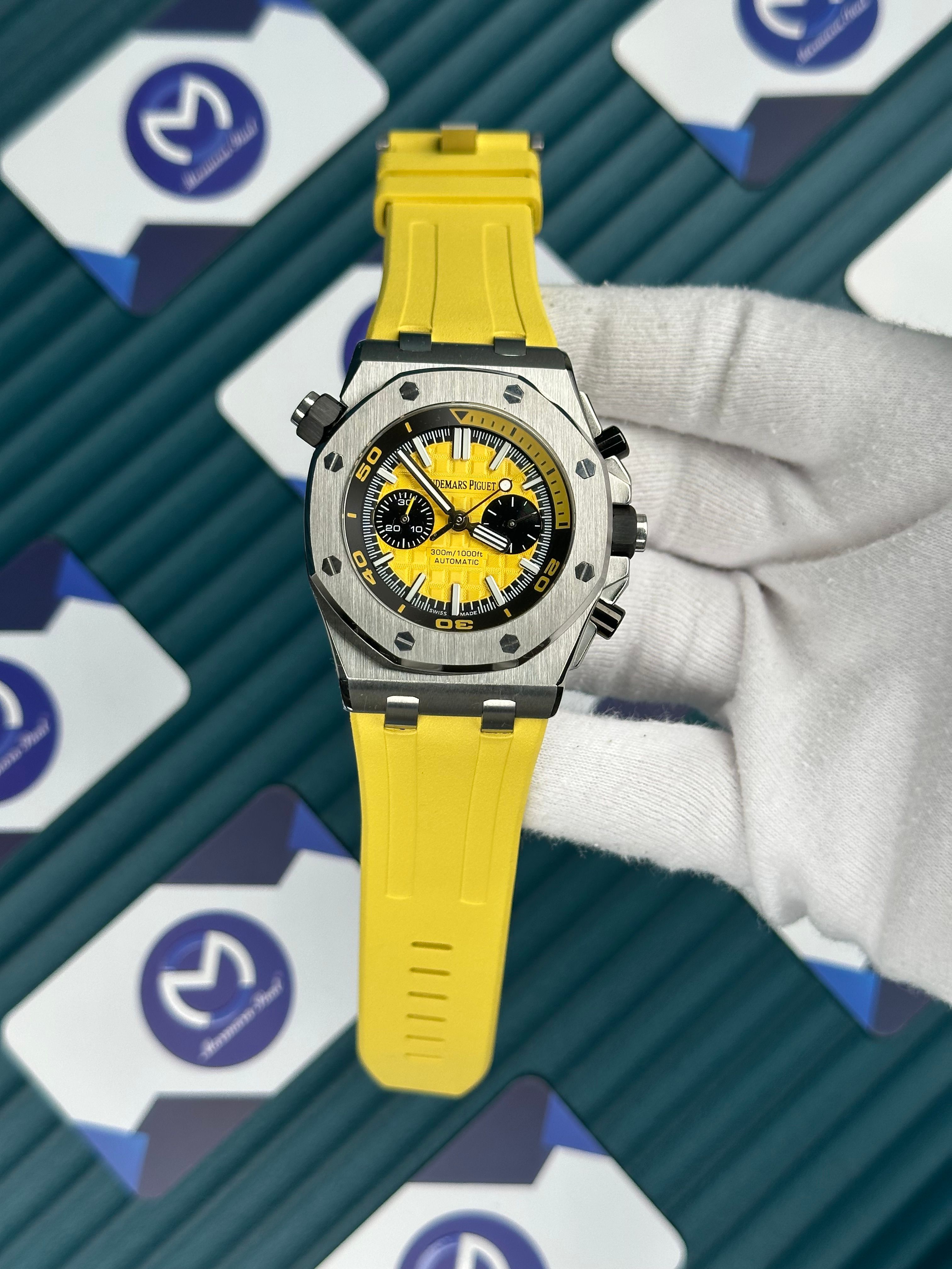 Audemars Piguet Royal Oak Offshore Diver Sarı Kadran Siyah Chronograph Automatic