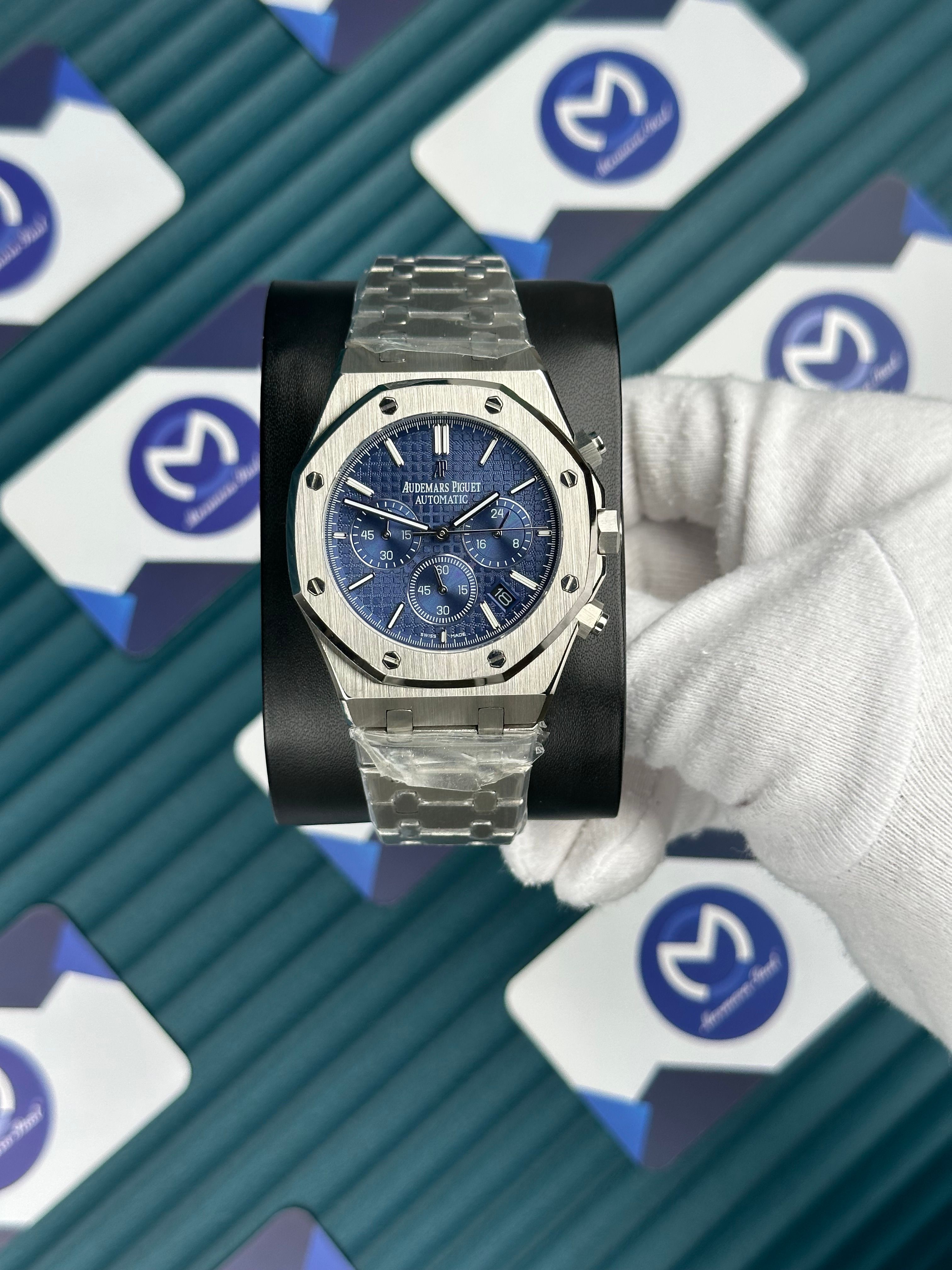 Audemars Piguet Royal Oak Gümüş Kordon Mavi Chronograph