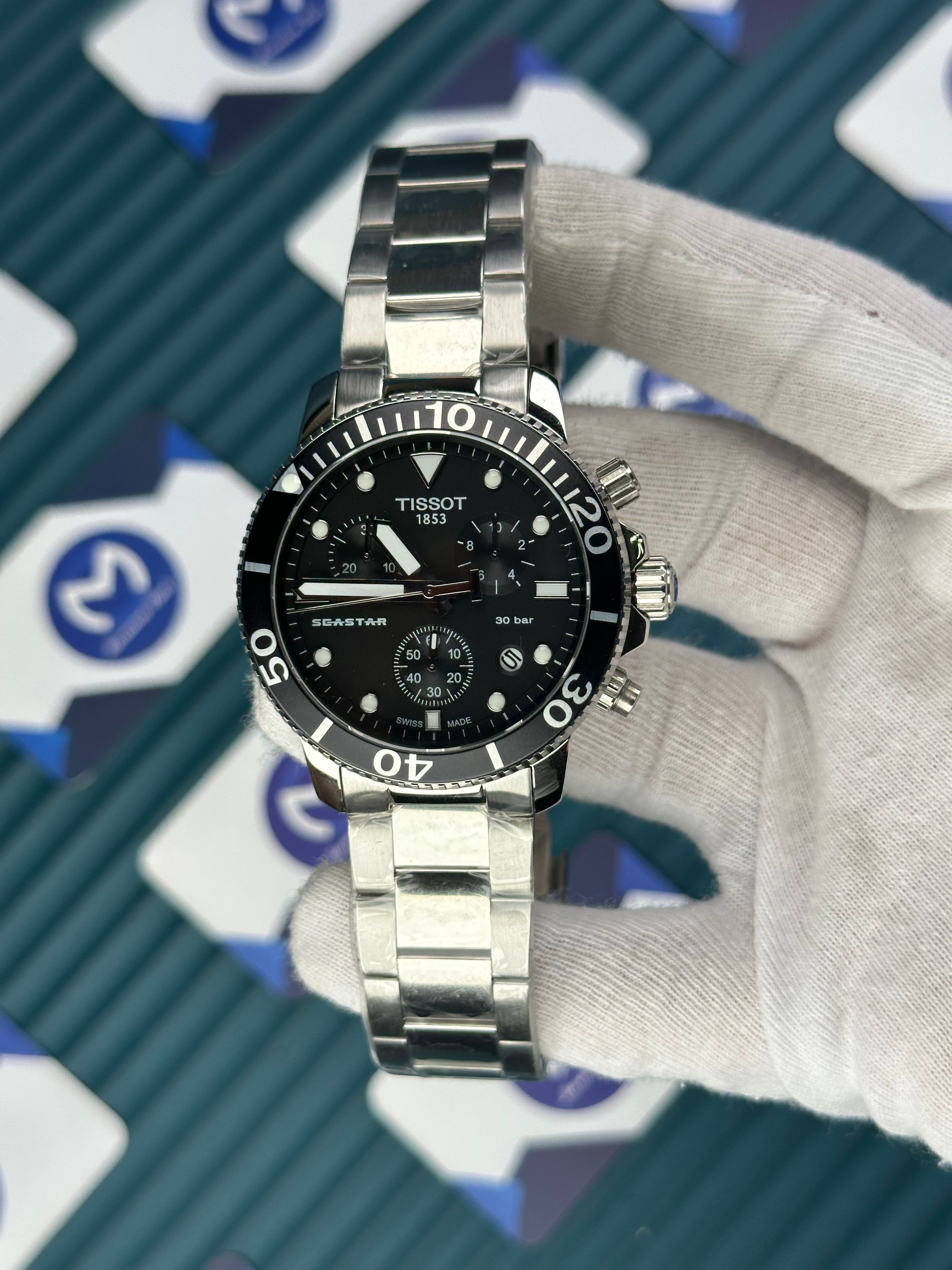 TISSOT SUPERSPORT CHRONO BLACK DIAL SILVER