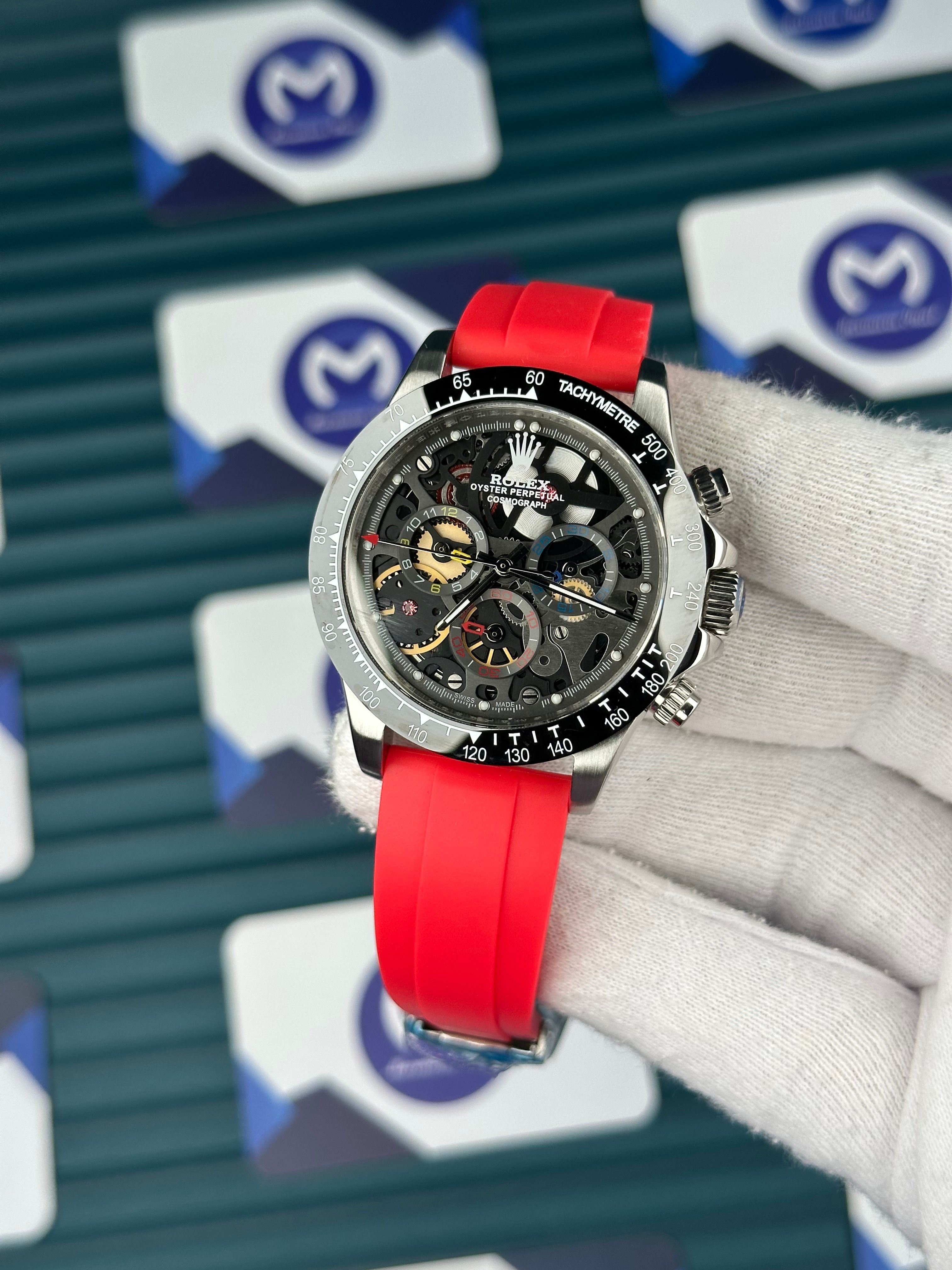 Rolex Daytona Juan Pablo Montoya Rubber Silver Red Oysterflex