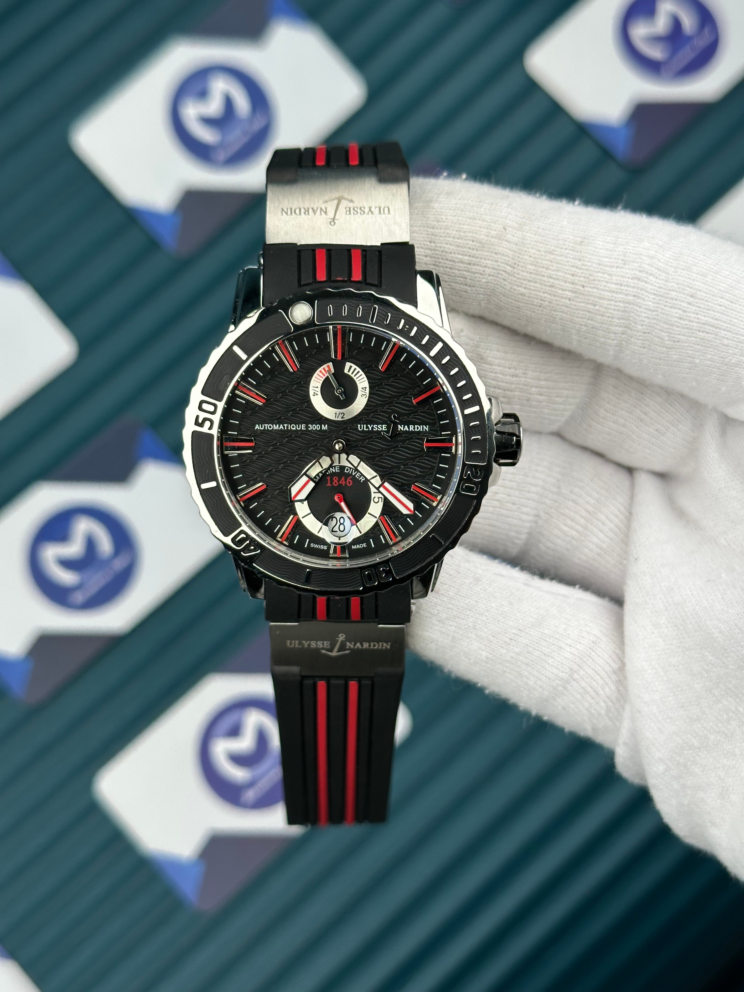 Ulysse Nardin Chronometer Red Black Cord Black Dial