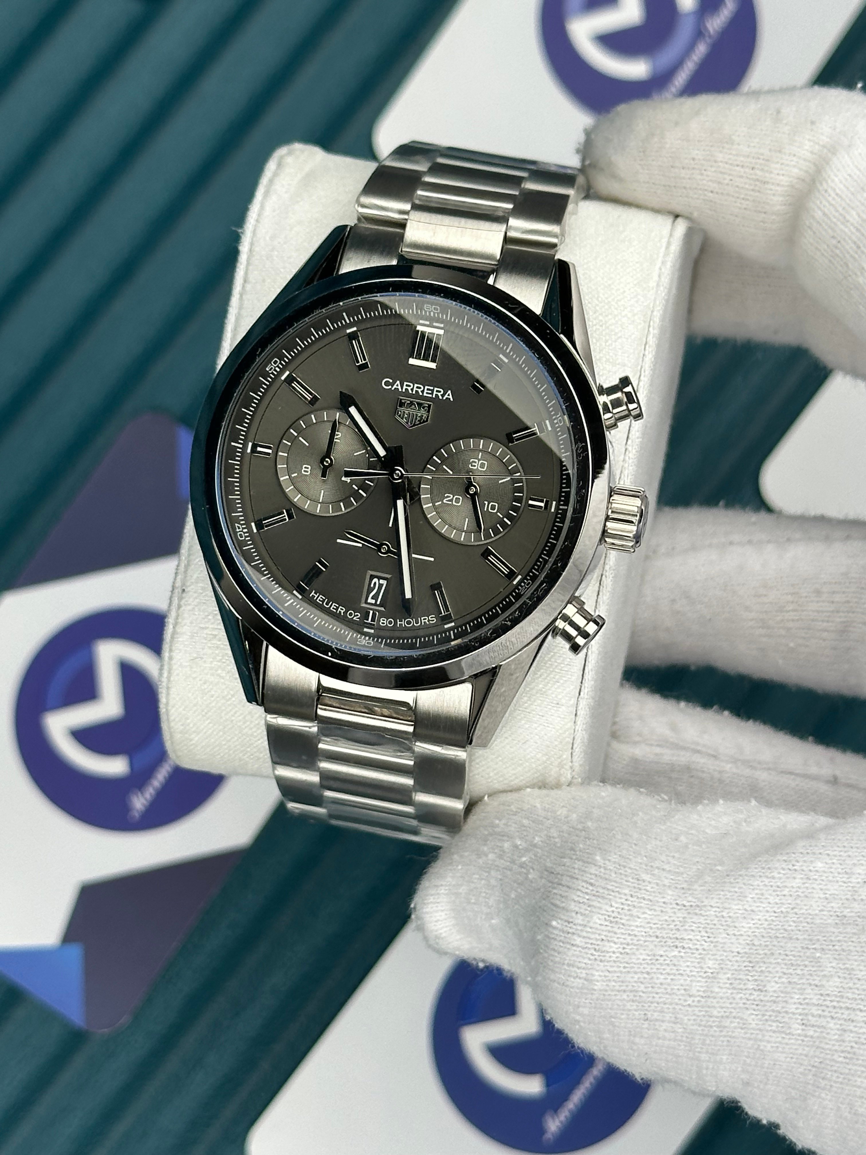 Tagheuer Carrera Fonksiyonlu Gri Kadran