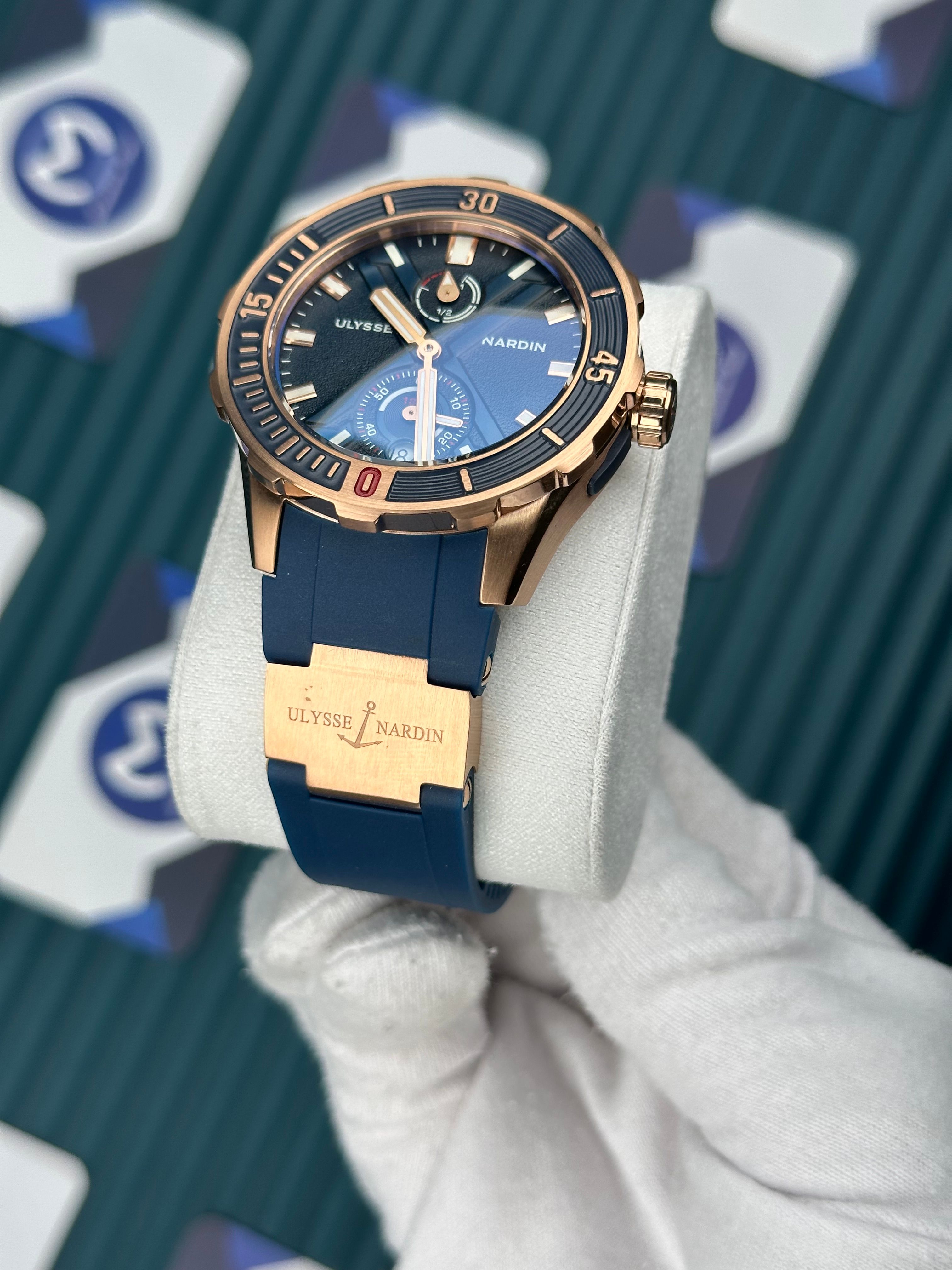 Ulysse Nardin Limited Edition Blue Cord Rose Case Chronometer Automatic