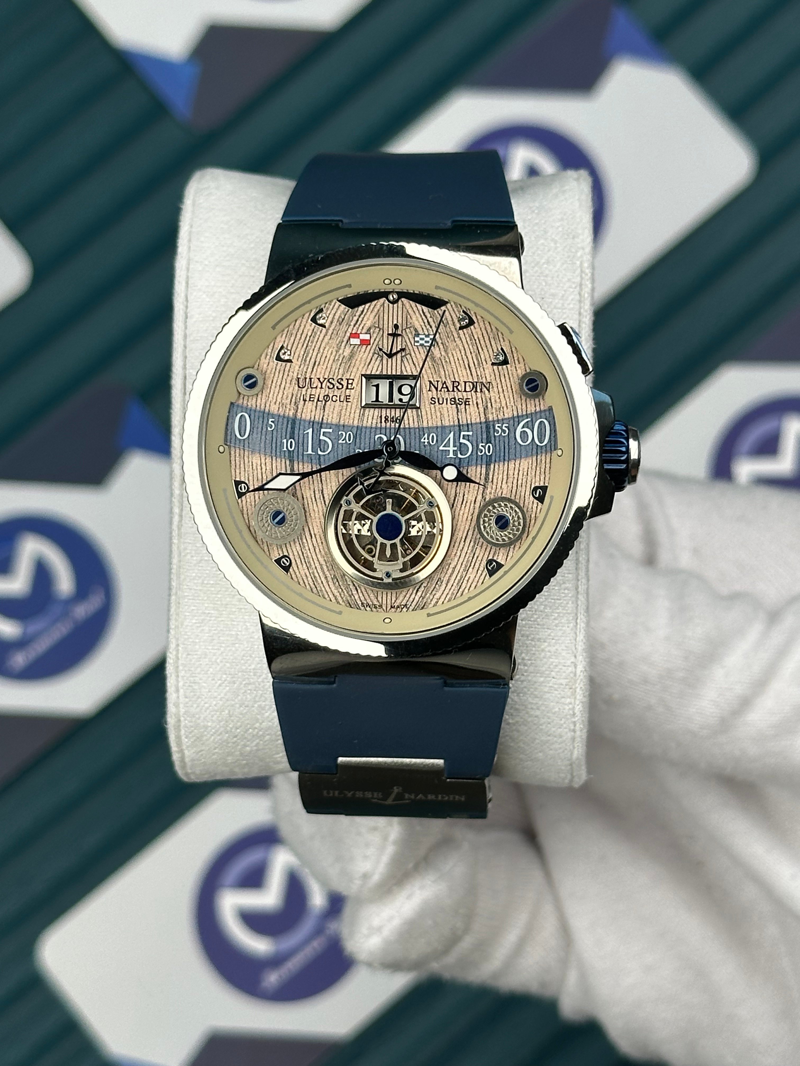 Ulysse Nardin Marine Blue Cord Desert Dial Torubillon
