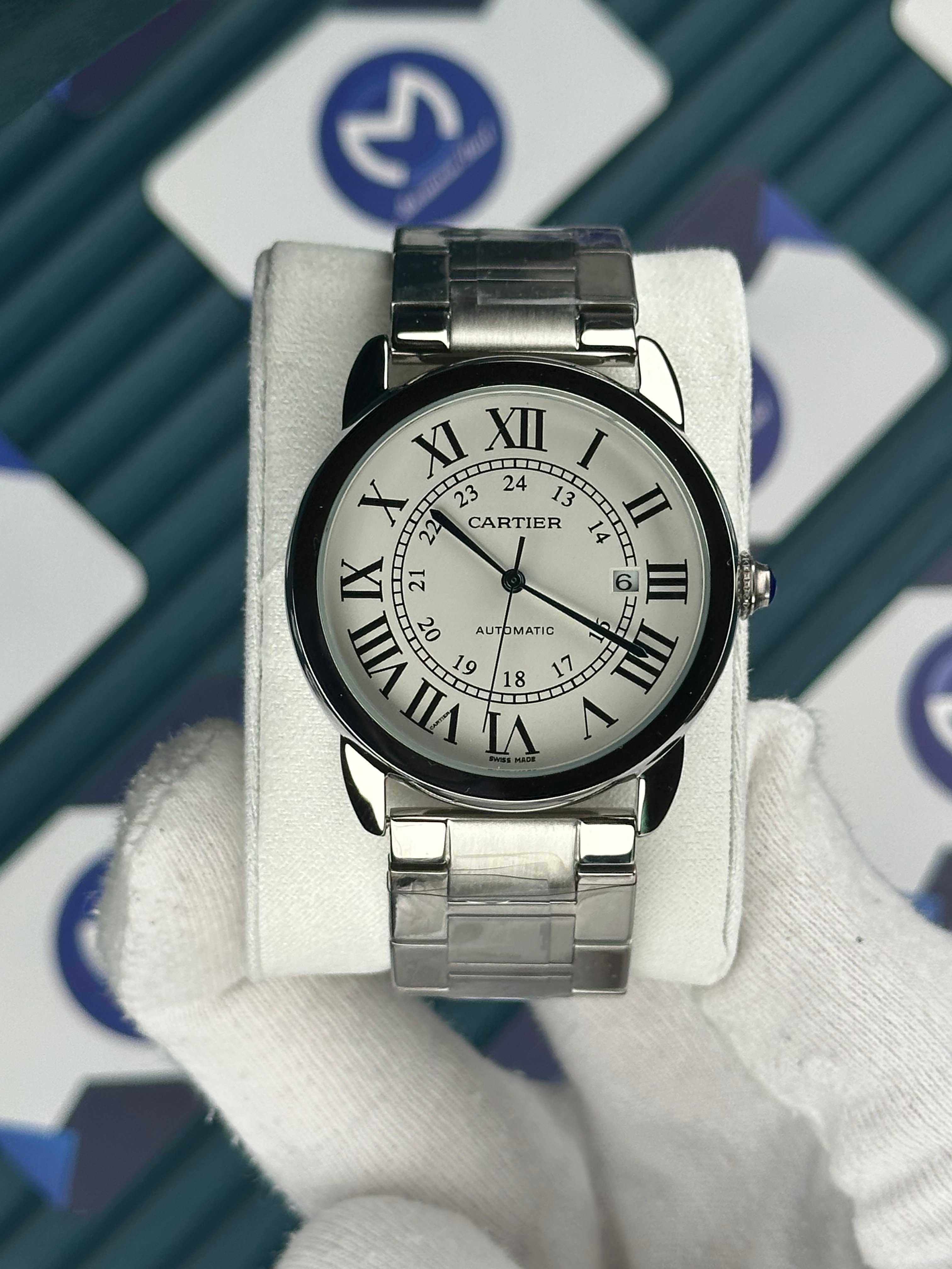 Cartier Ballon Beyaz Kadran Gümüş