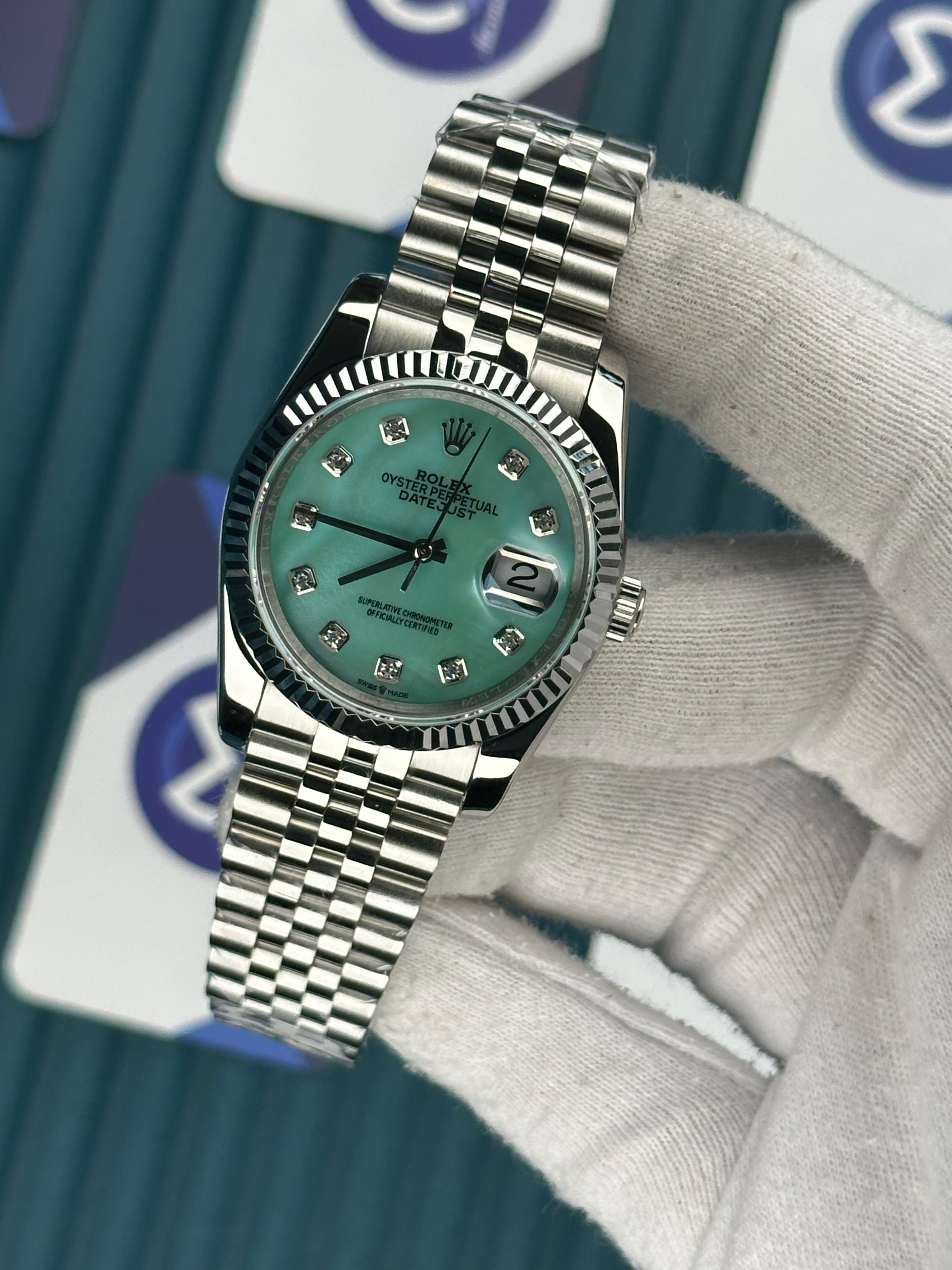 ROLEX 36 TURKUAZ KADRAN SILVER JUBILEE