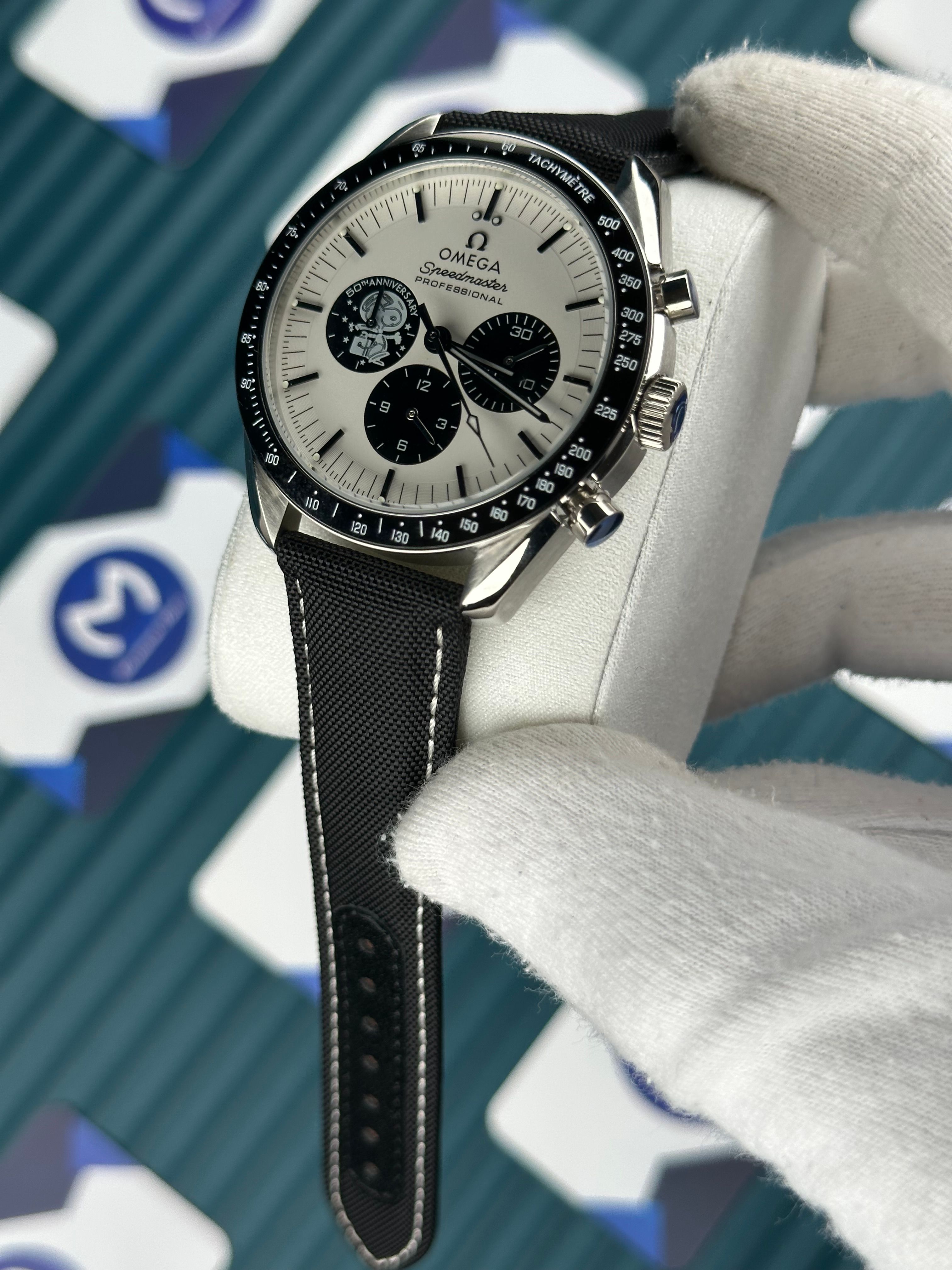 Omega Speedmaster Apollo Siyah Deri Kordon