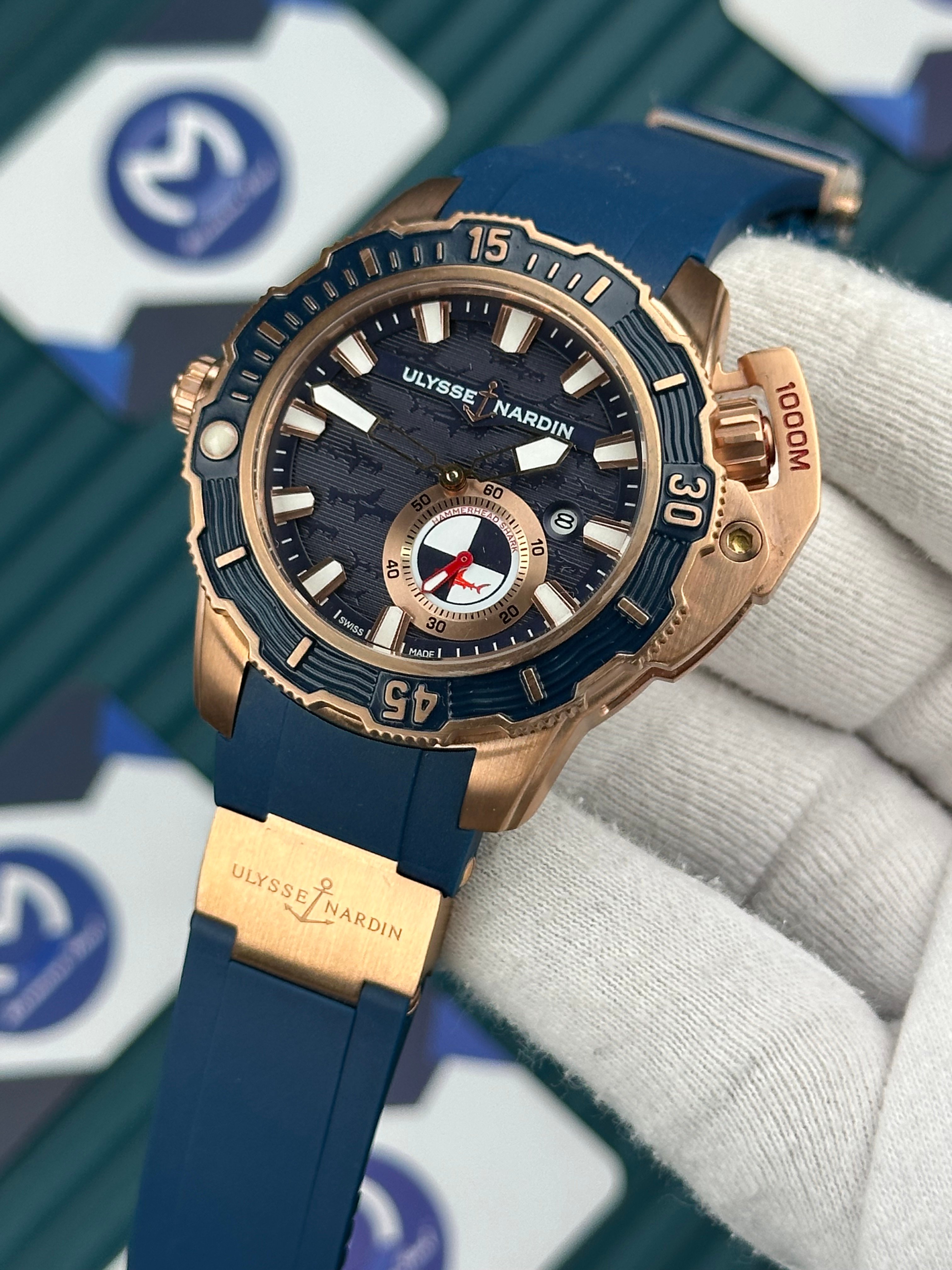 Ulysse Nardin Hammerhead Shark Rose Case Blue 