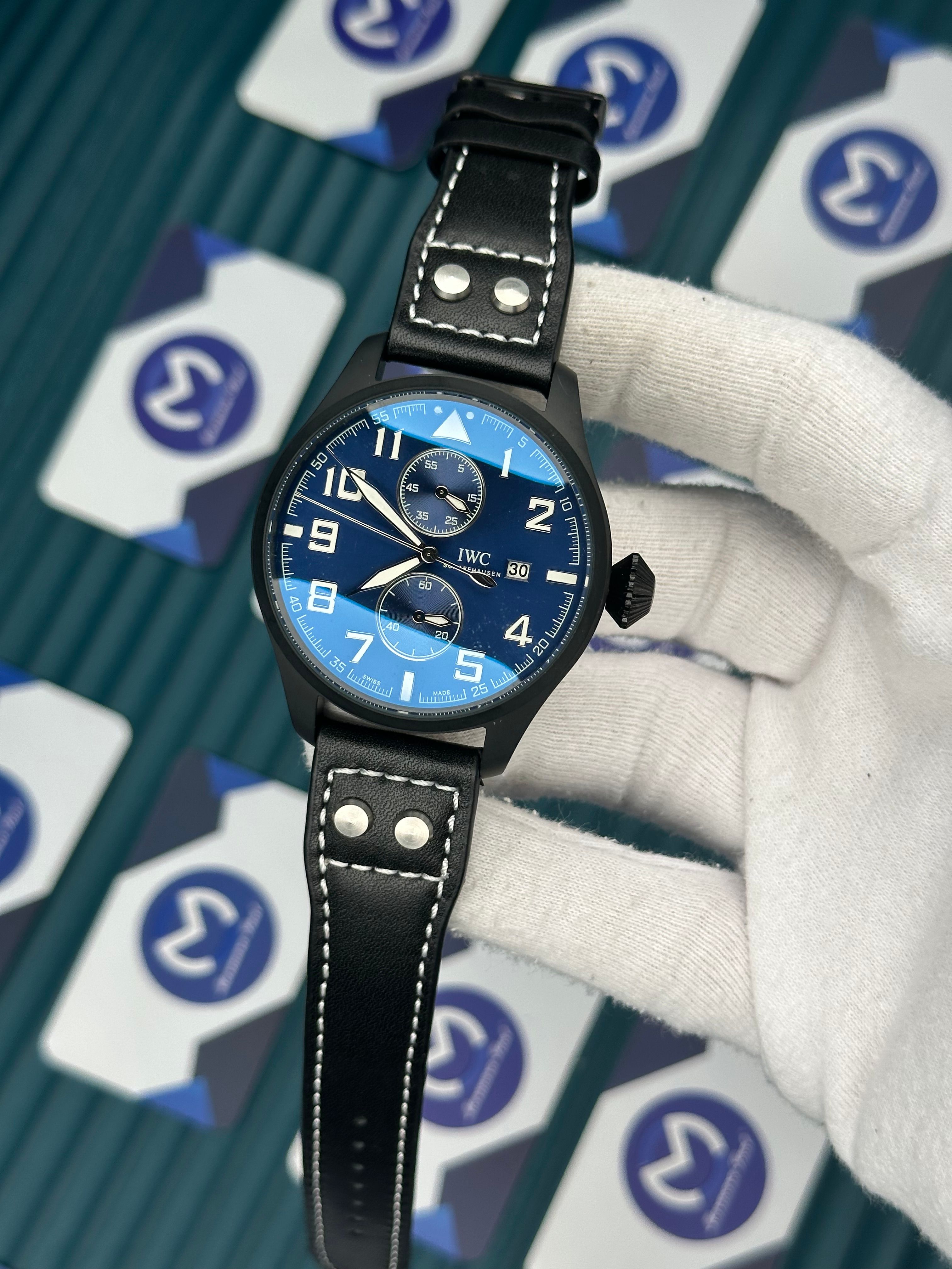 IWC Big Pilot Black Blue Chronograph Automatic