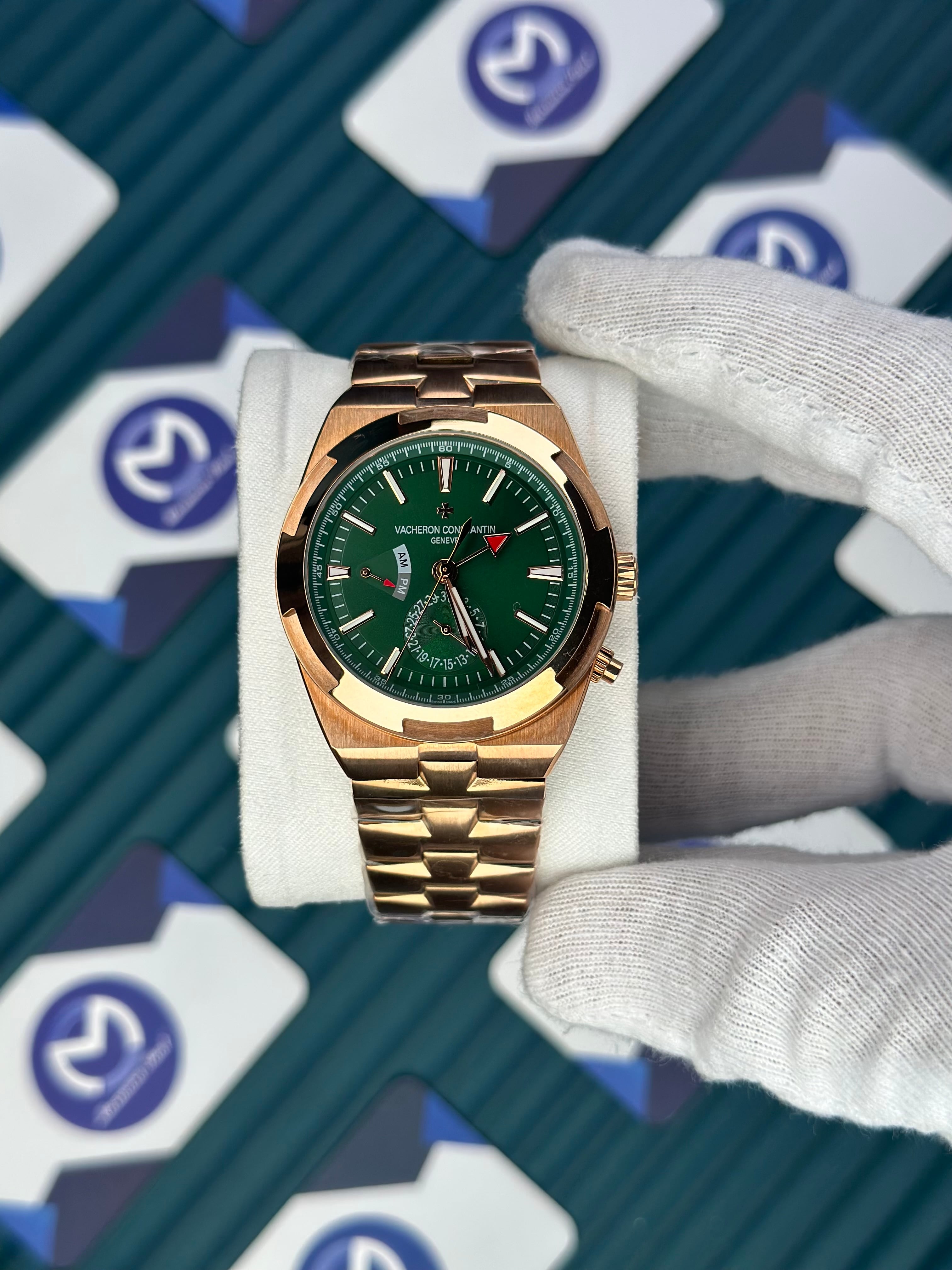 VACHERON CONSTANTIN GREEN OVERSEAS DUAL TIME ROSE