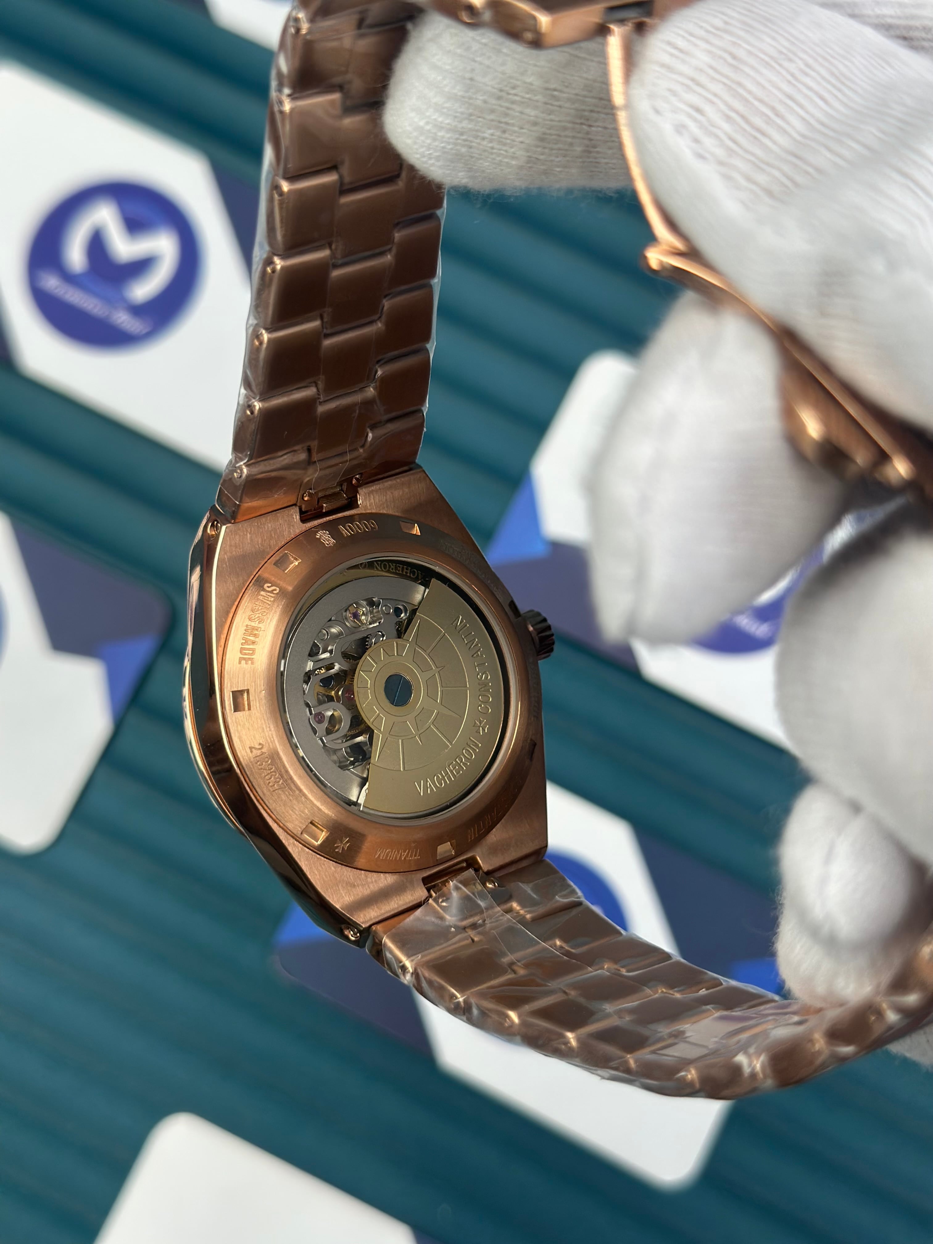 VACHERON CONSTANTIN NAVY BLUE OVERSEAS CHRONOGRAPH ROSE