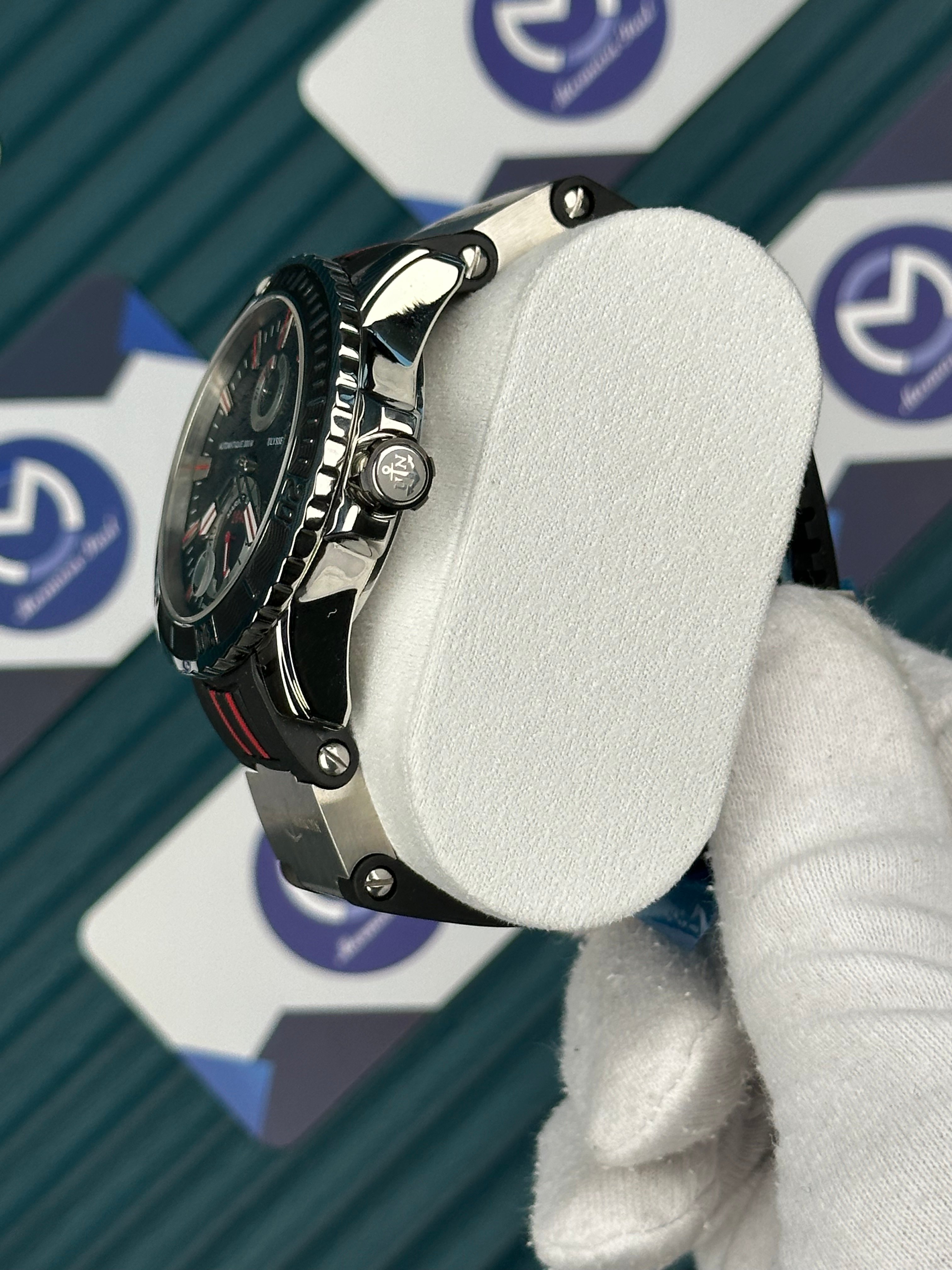 Ulysse Nardin Chronometer Red Black Cord Black Dial