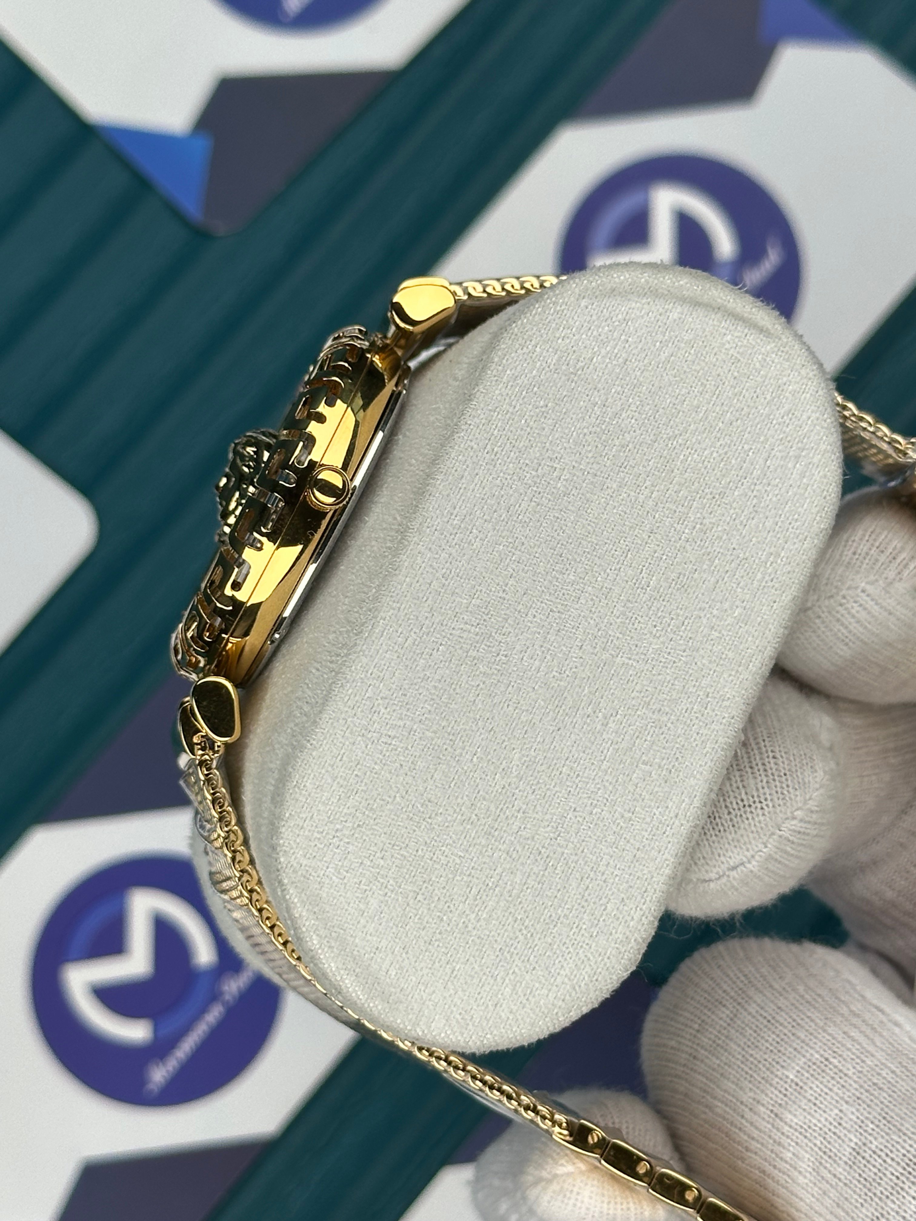 VERSACE 36 WHITE 3D DIAL GOLD BRACELET