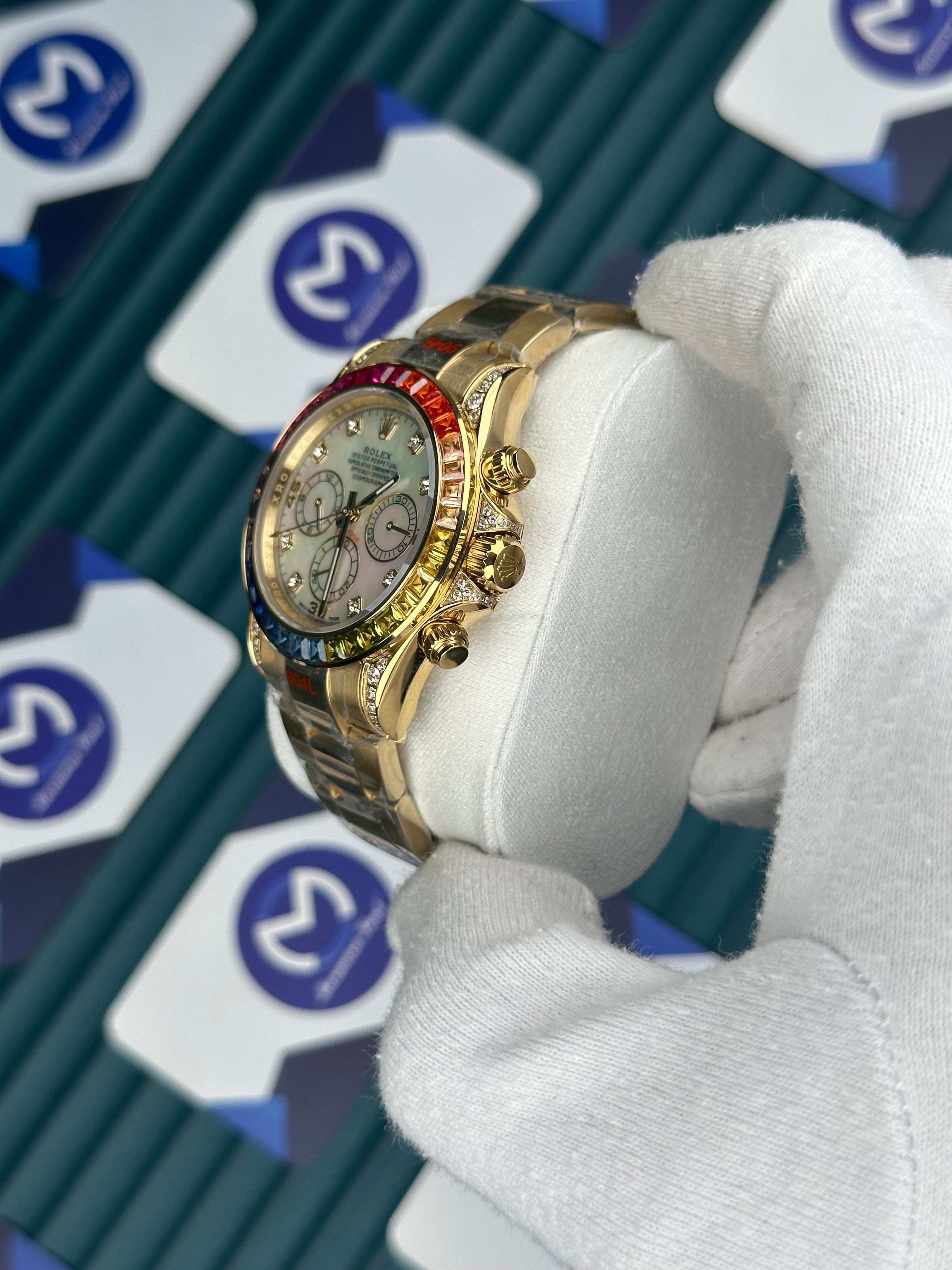Rolex Gold Rainbow Beyaz Kadran