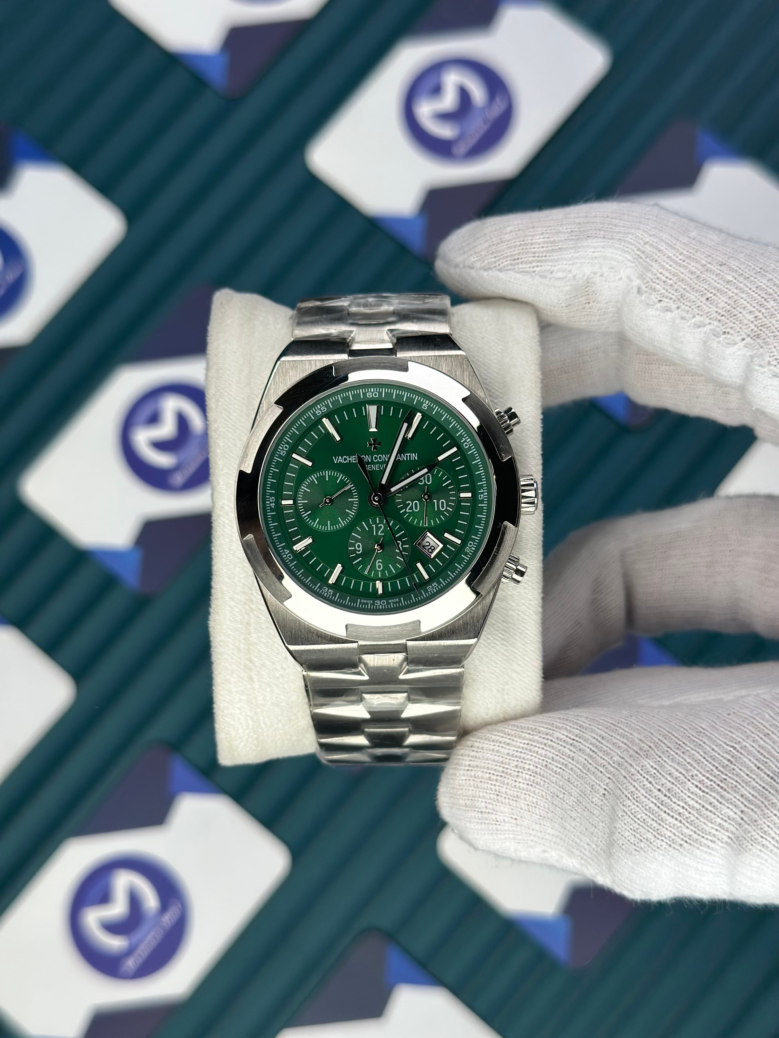 VACHERON CONSTANTIN GREEN OVERSEAS CHRONOGRAPH SILVER