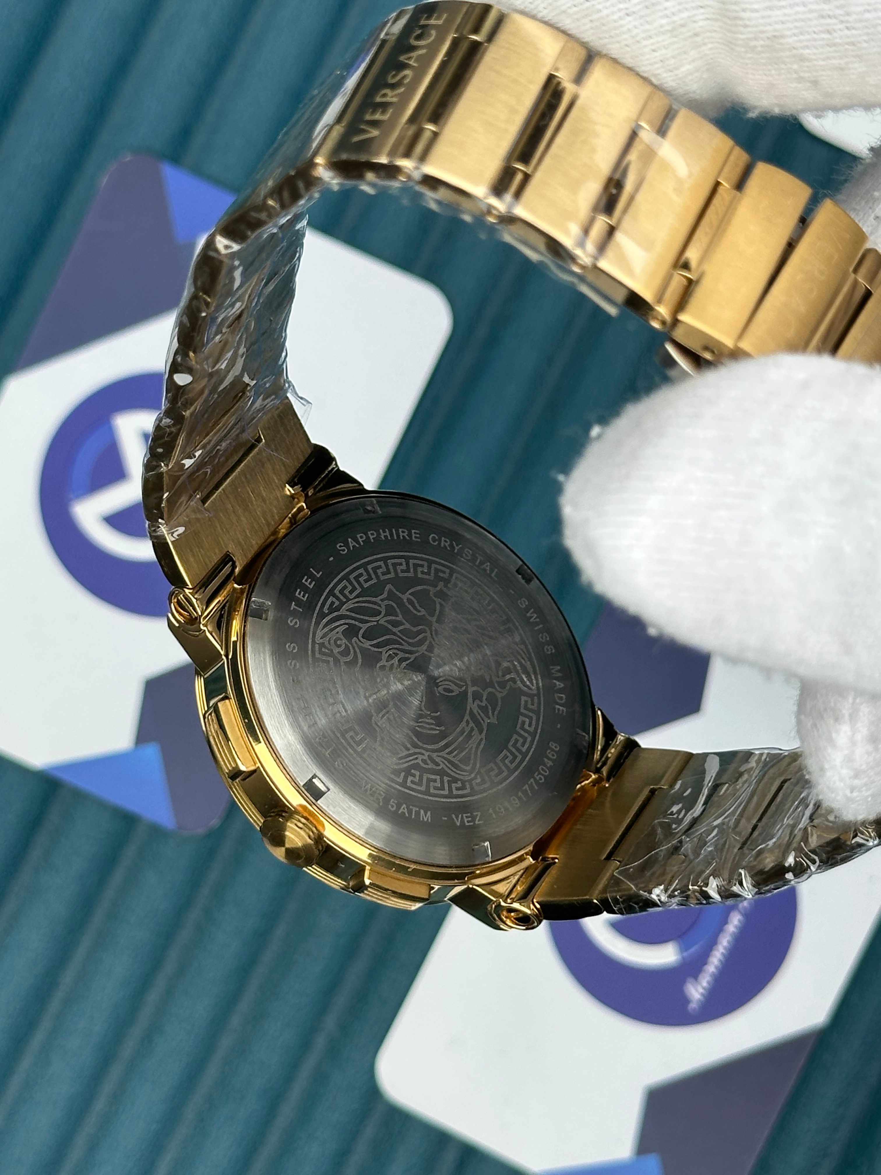 Versace Gold Üç Fonksiyon Beyaz Kadran
