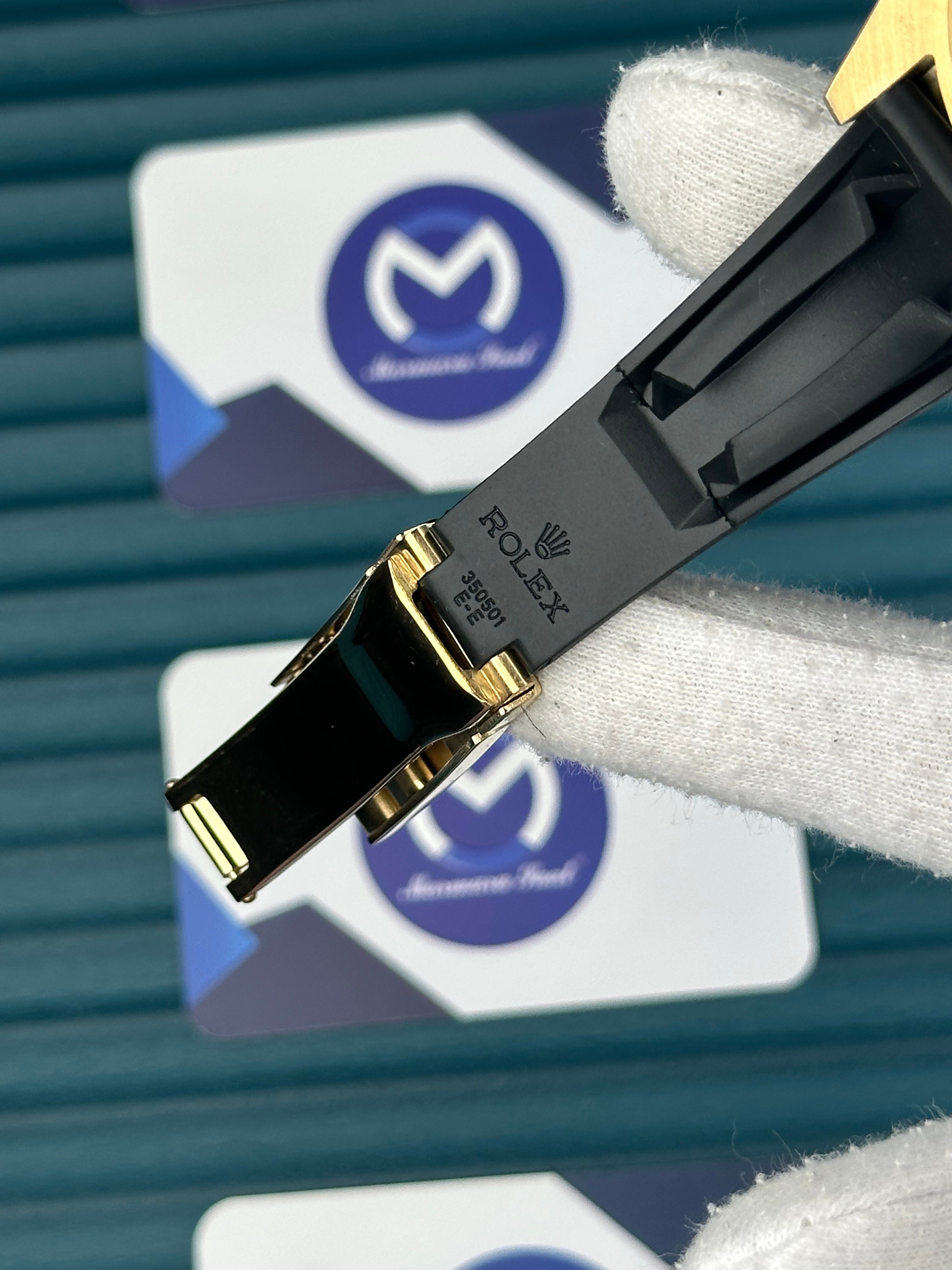 Rolex Yatch Master Gold Bezel Beyaz Kadran Oysterflex 