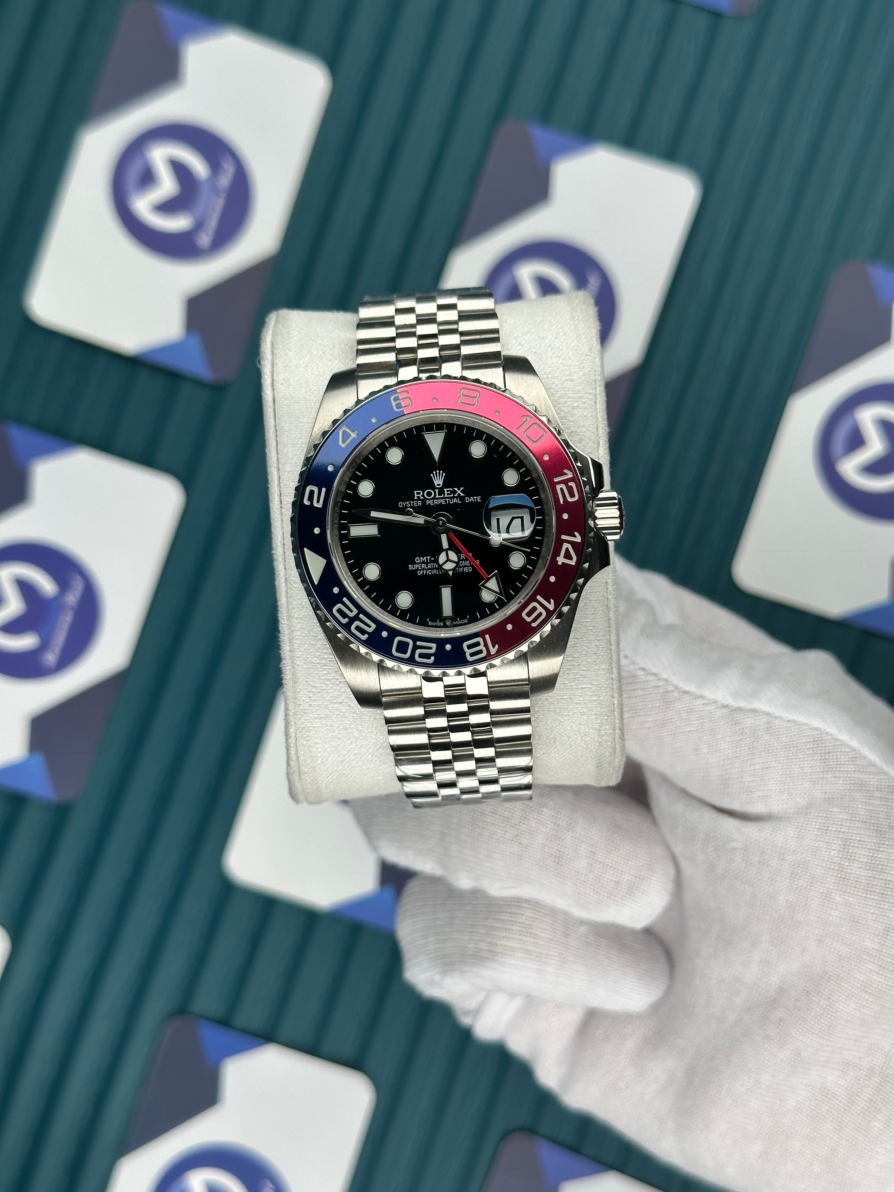 ROLEX GMT MASTER II BLACK DIAL PEPSI JUBILE 