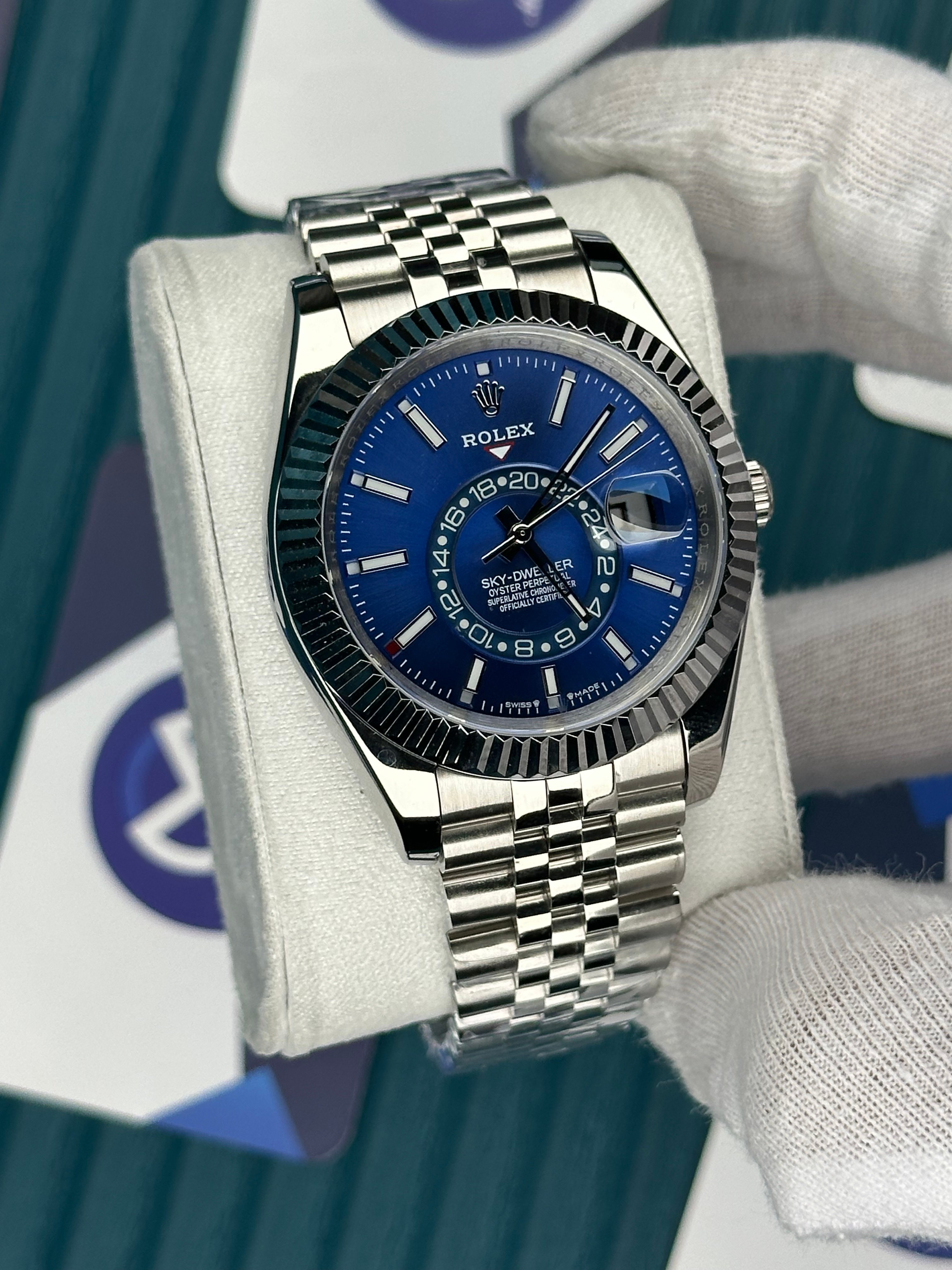 ROLEX SKY-DWELLER BLUE DIAL SILVER JUBILE