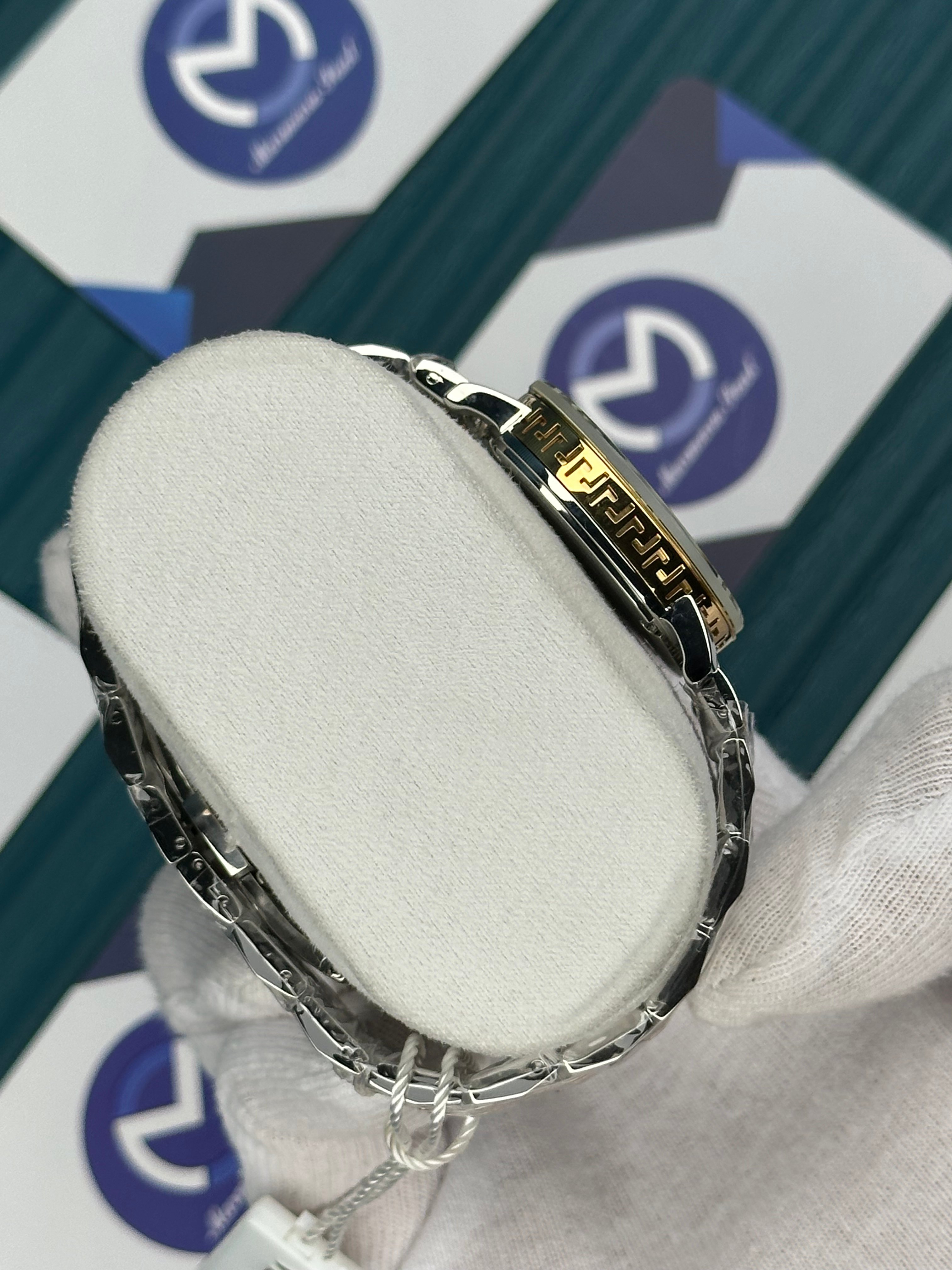 VERSACE DESENLİ AYNALI BEZEL YEŞİL KARDAN GOLD SILVER KORDON