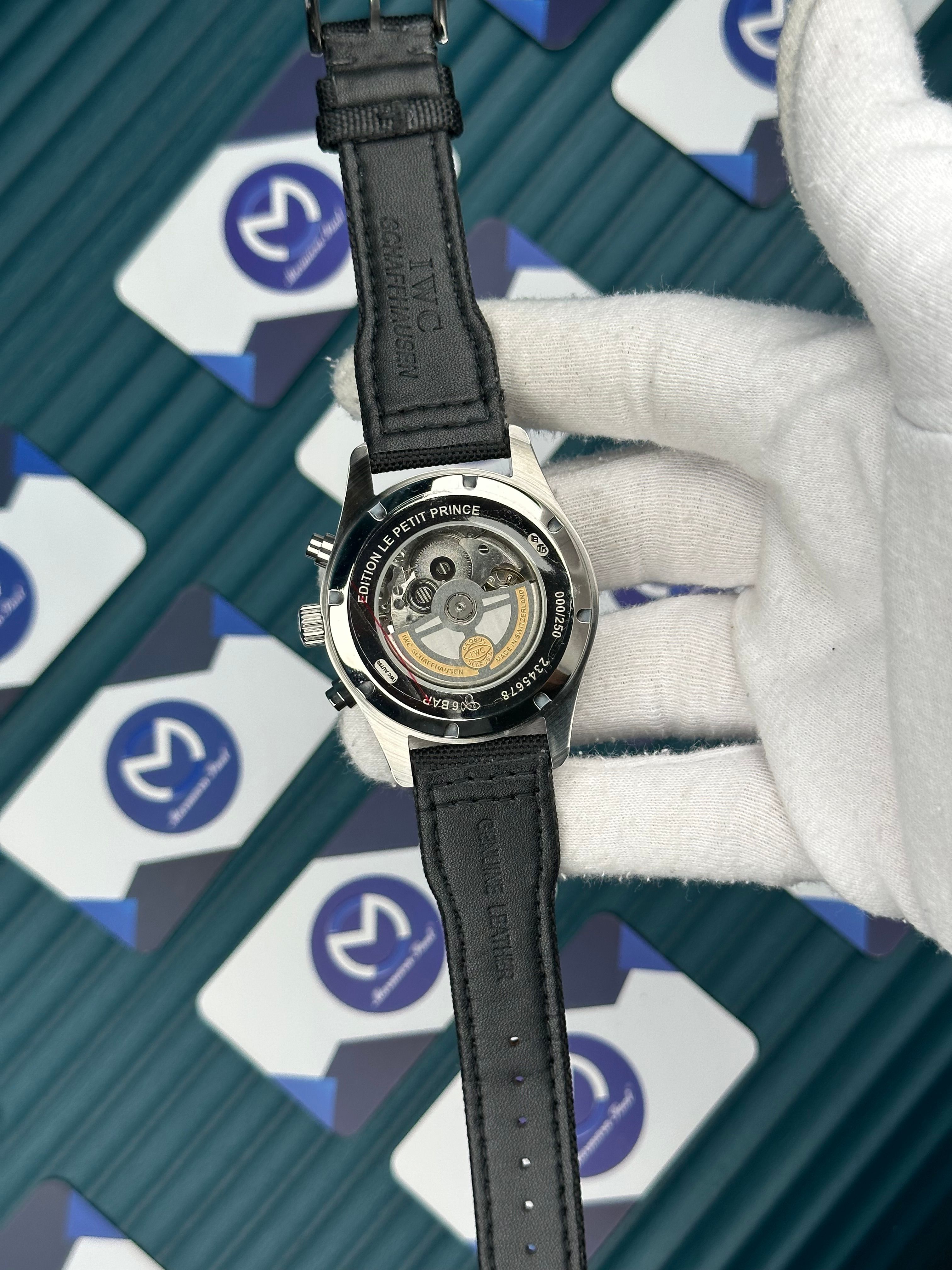 IWC BIG PILOT SİYAH BEZ KORDON MAVİ KADRAN