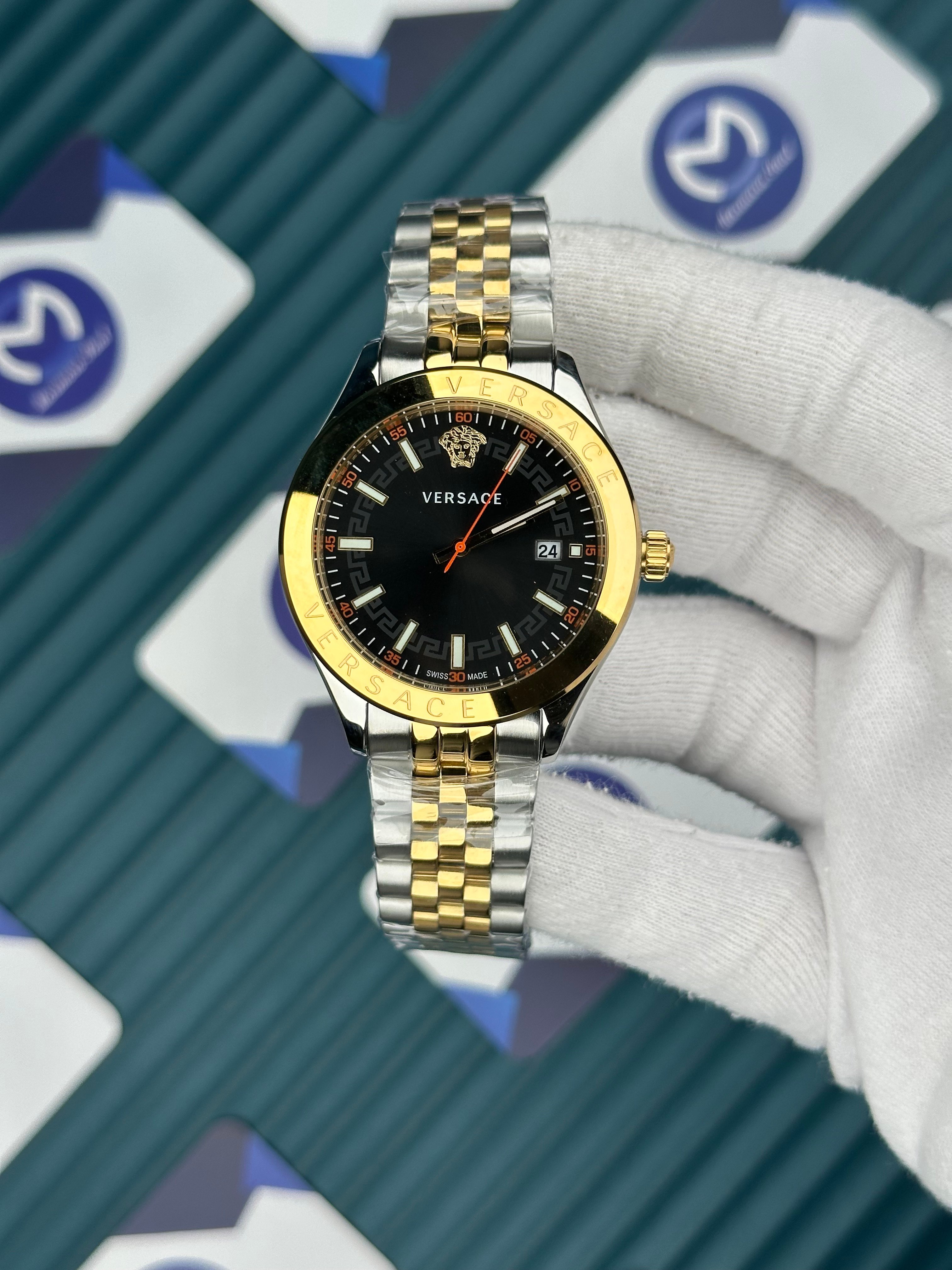 Versace Gold-Silver Jübile Siyah Kadran