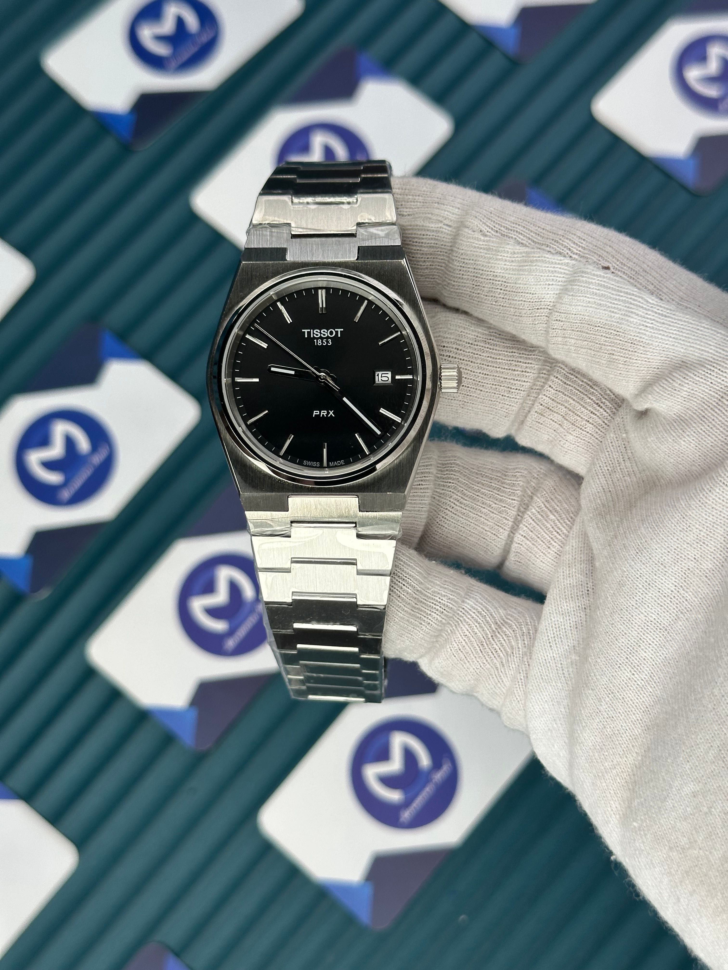 TISSOR PRX BLACK DIAL SILVER