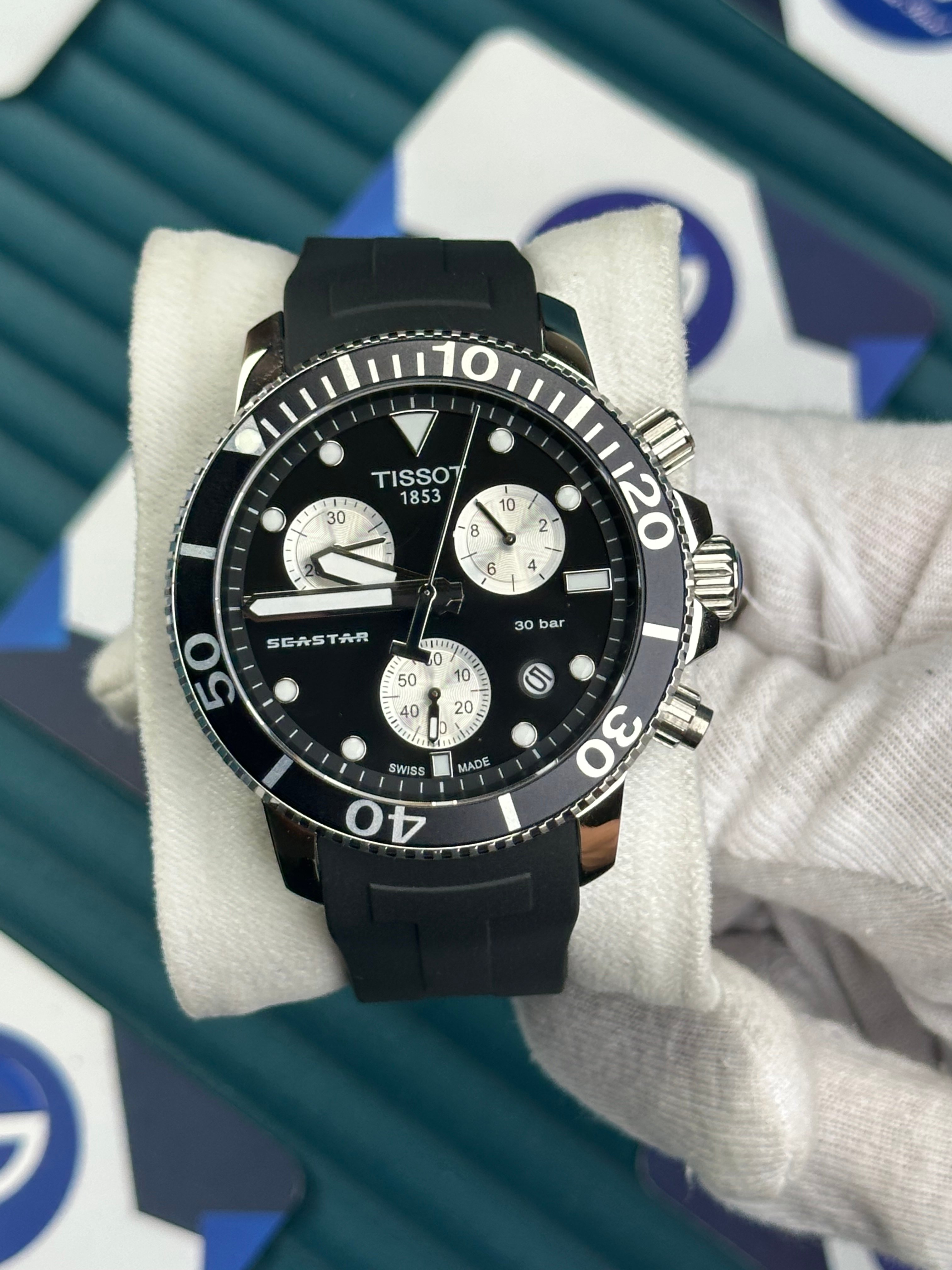 TISSOT SEASTAR 1000 CHRONO BLACK RUBBER