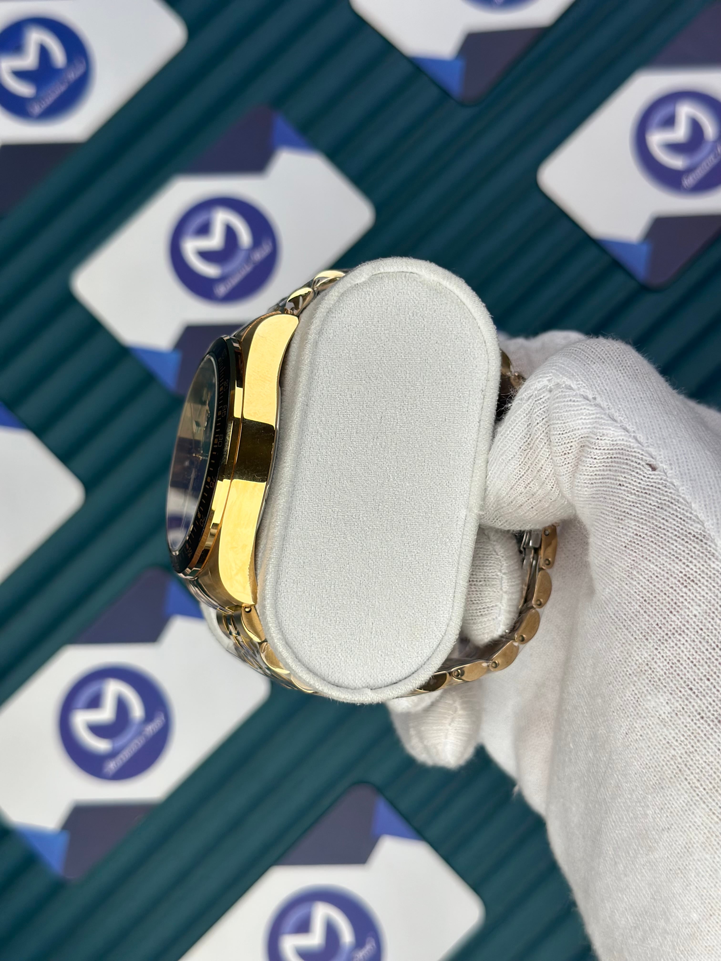 VERSACE NEW WHITE DAIL CHRONOGRAPH GOLD JUBILE