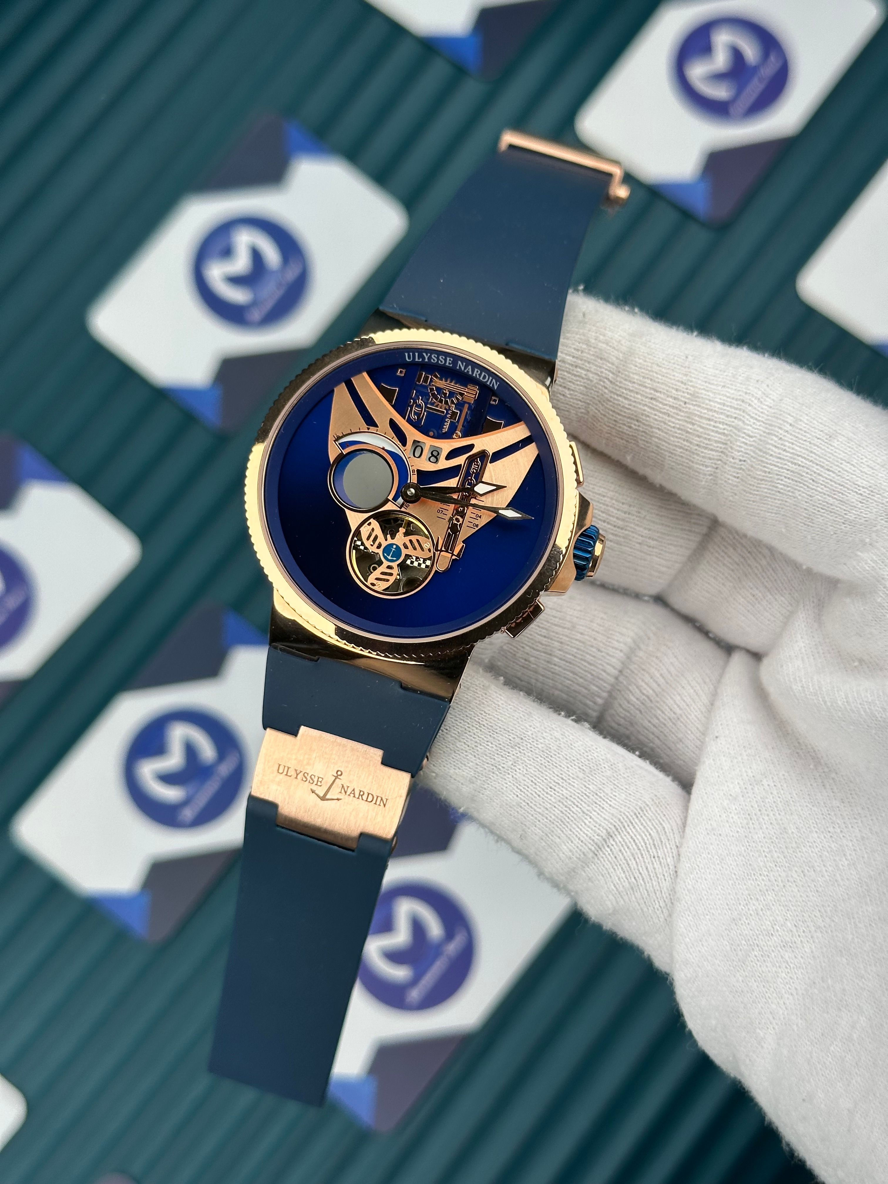Ulysse Nardin Blue Tourbillon Rose Case Automatic