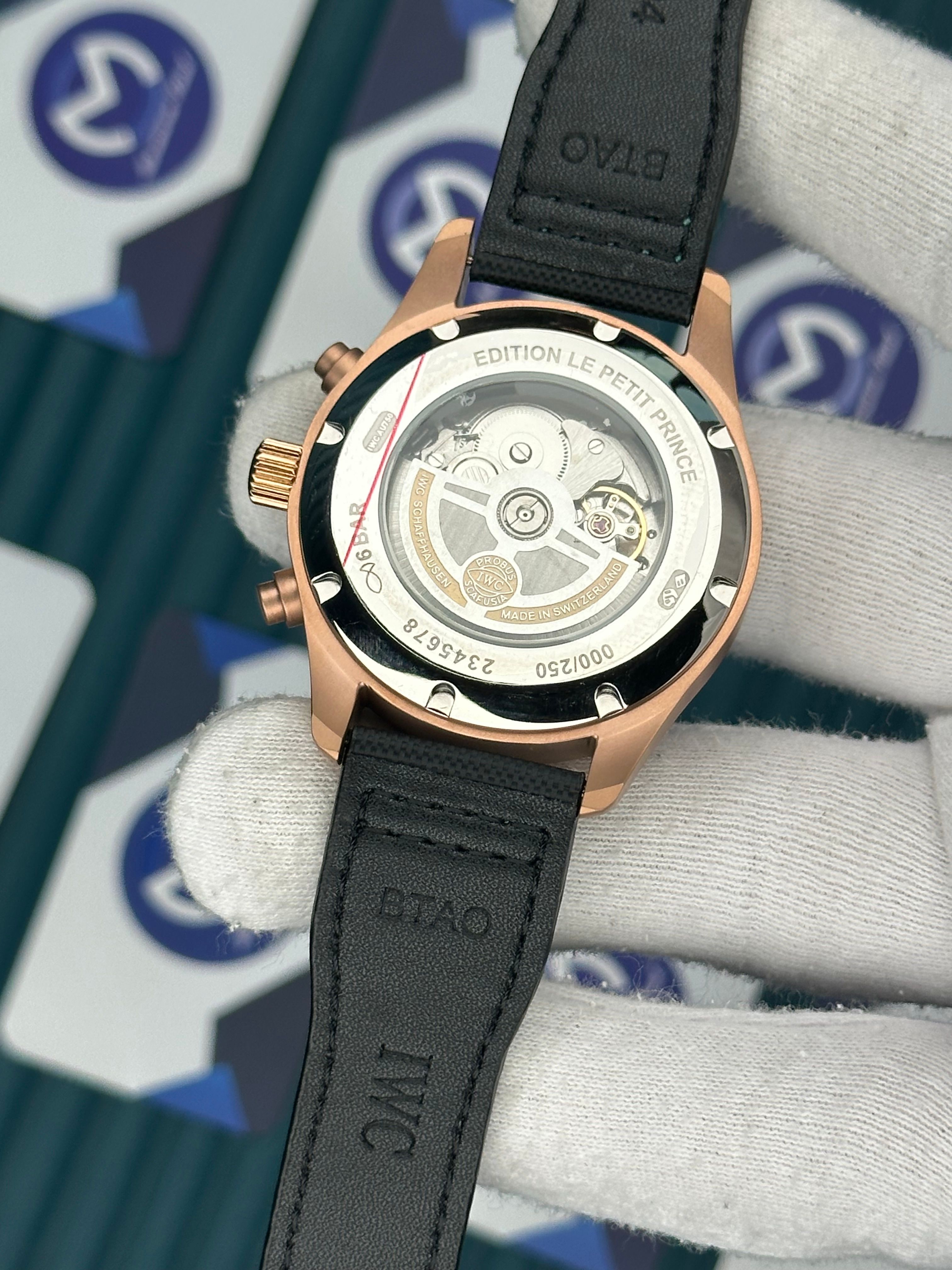 Iwc Big Pilot Deri Kordon Turkuaz Şeritli Rose Kasa