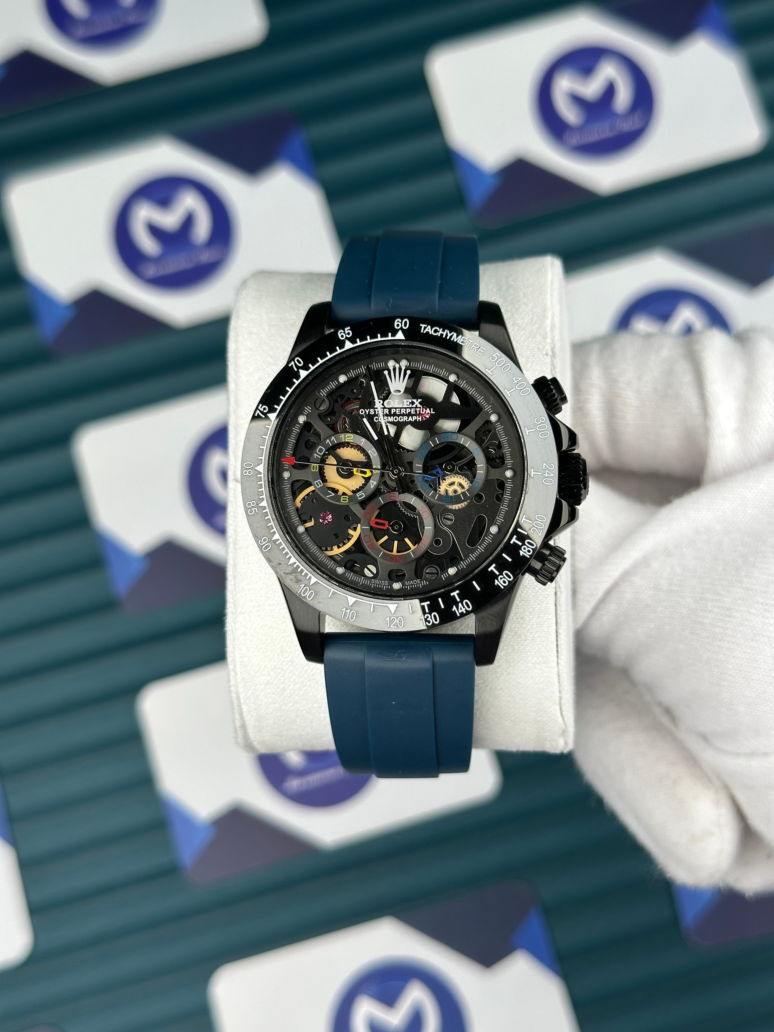 Rolex Daytona Juan Pablo Montoya Black Blue Rubber Oysterflex