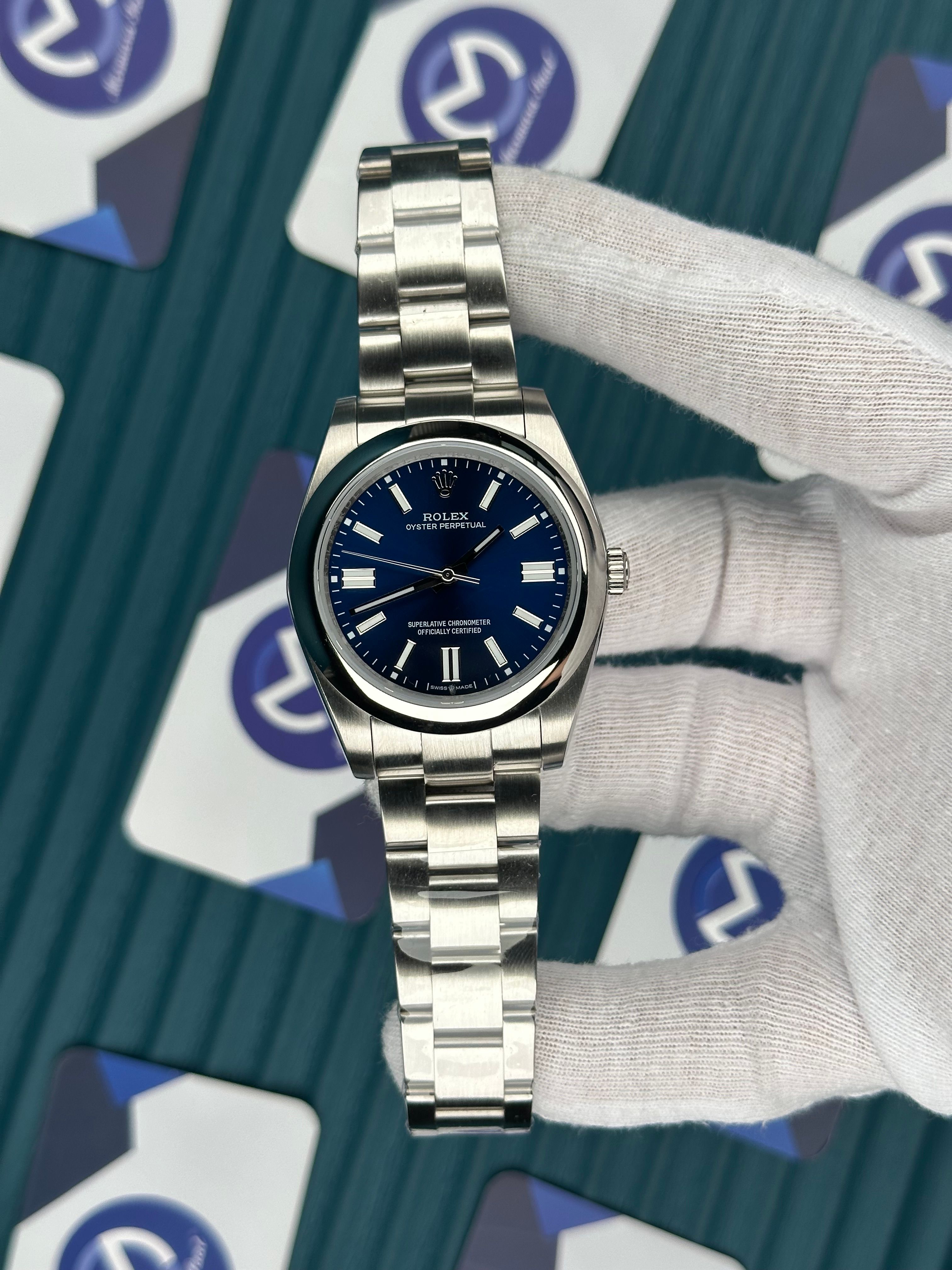 ROLEX OYSTER PERPETUAL BLUE