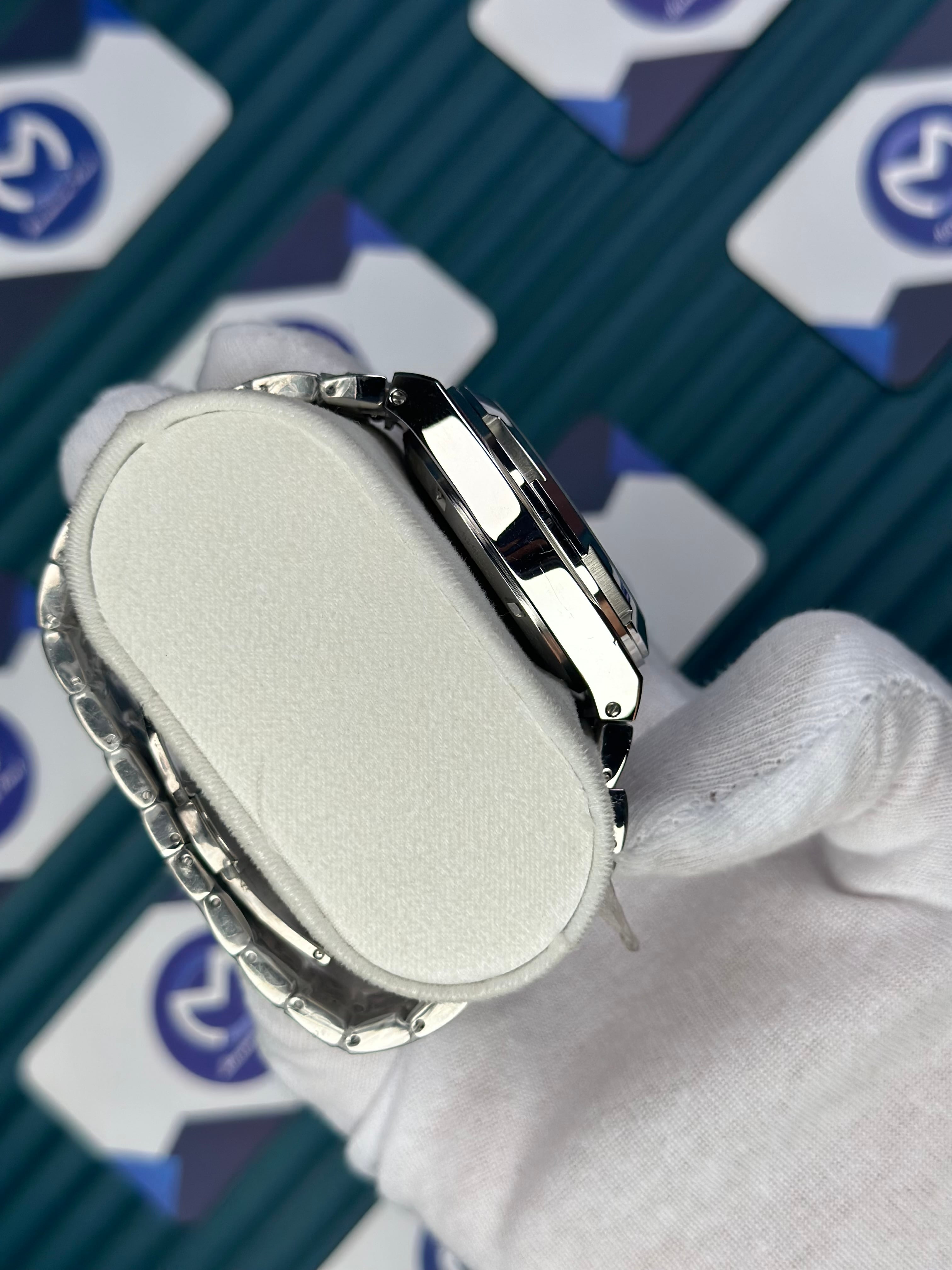 VACHERON CONSTANTIN WHITE OVERSEAS DUAL TIME SILVER 