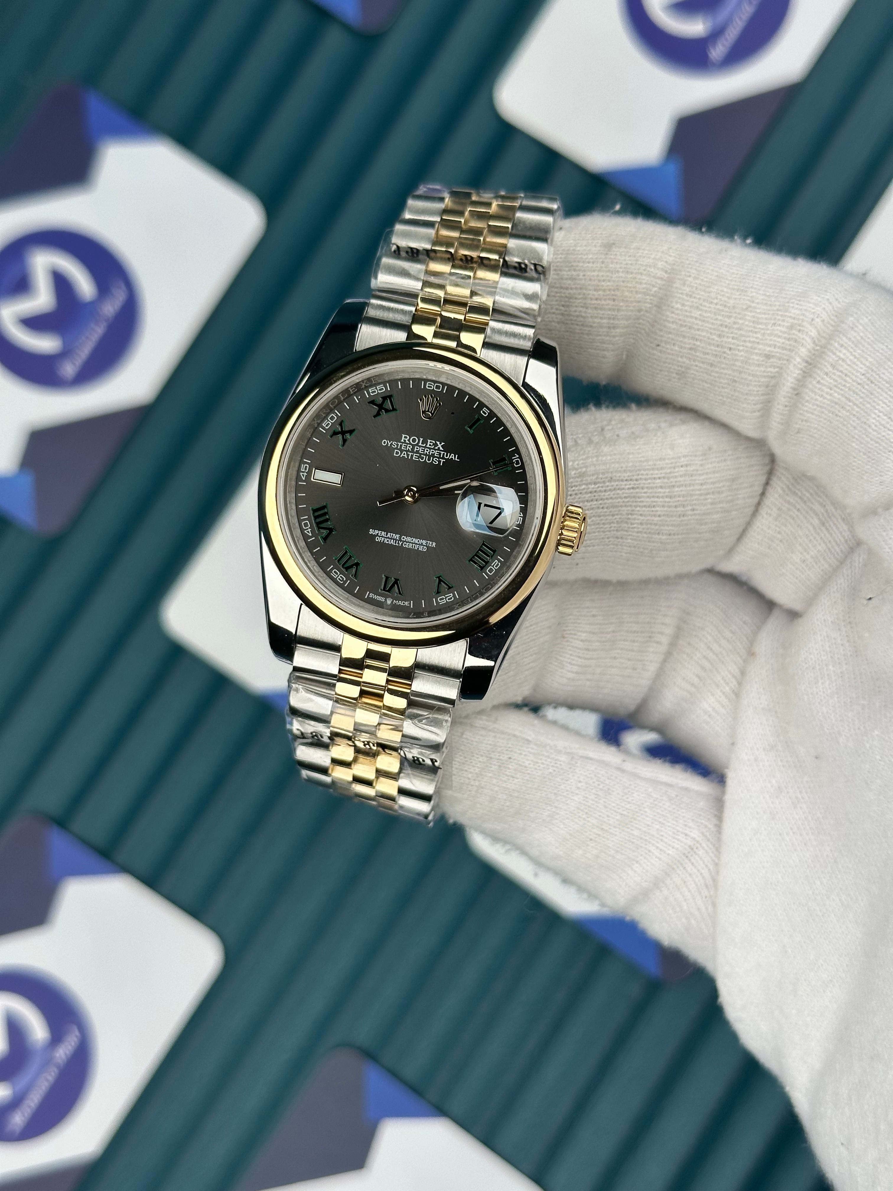ROLEX 36 ARDUVAZ DÜZ BEZEL GOLD-SILVER JUBILEE